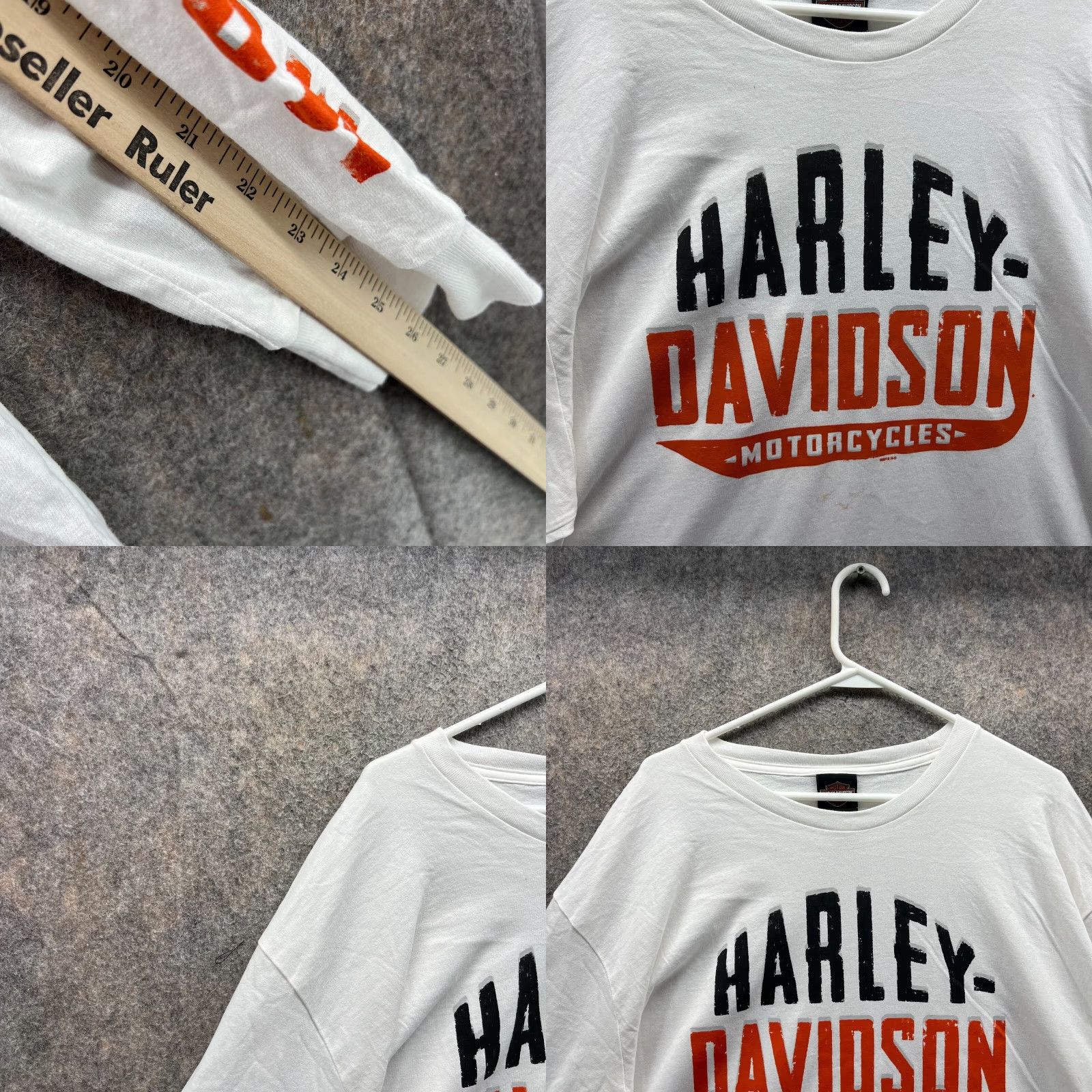 Harley Davidson Harley-Davidson Shirt Men 4XL White Red Motorcycle Biker Long Sleeve 2017 NEW Size US XXL / EU 58 / 5 - 8 Thumbnail