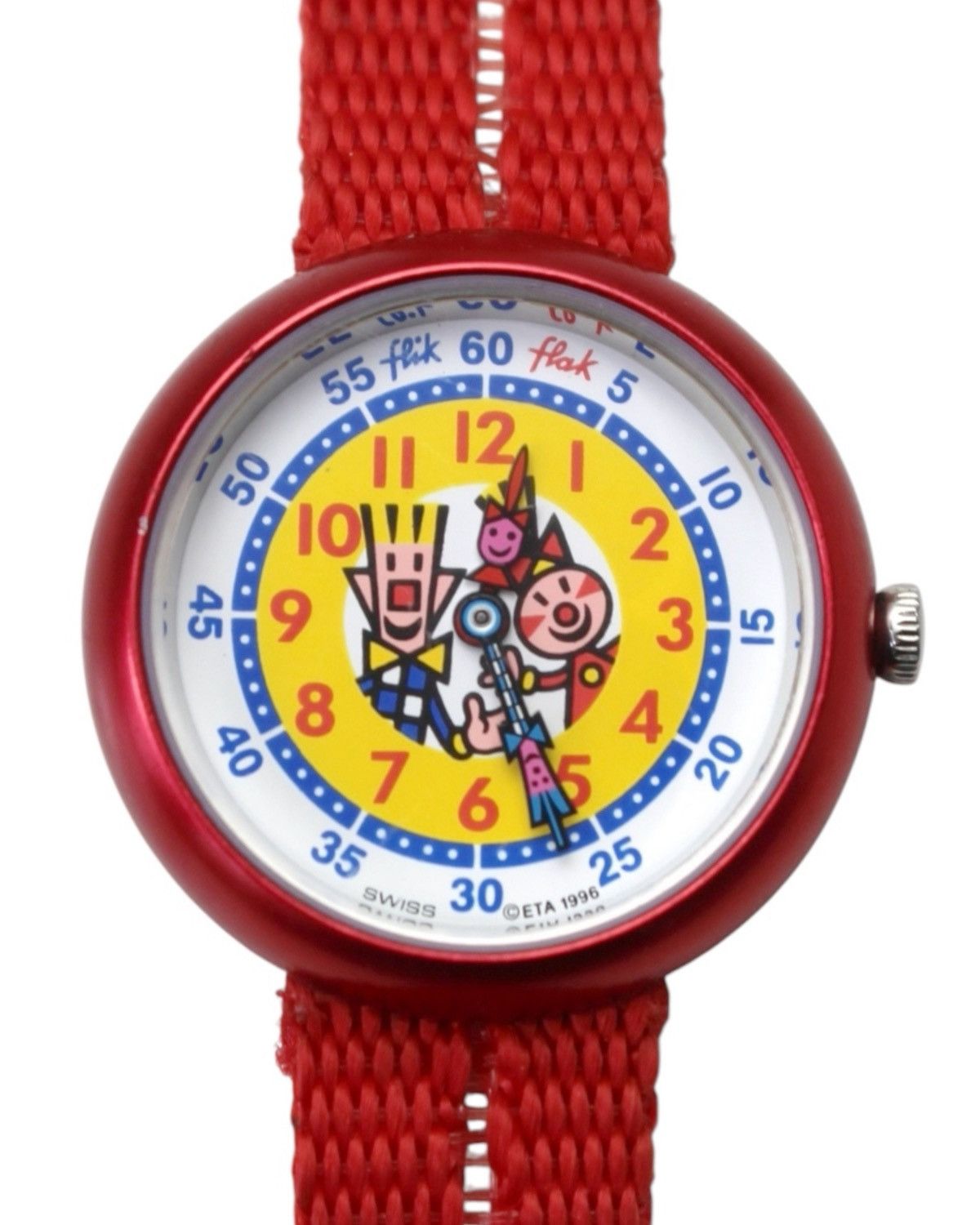 Vintage 1996 FLIK FLAK SWATCH CLOWN PARTY SWISS QUARTZ WATCH Size ONE SIZE - 1 Thumbnail