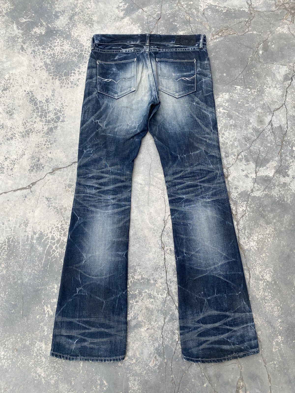 GOSTAR DE FUGA FUGA Reptile Flared Jeans LGB IF SIX WAS NINE Size US 30 / EU 46 - 3 Thumbnail