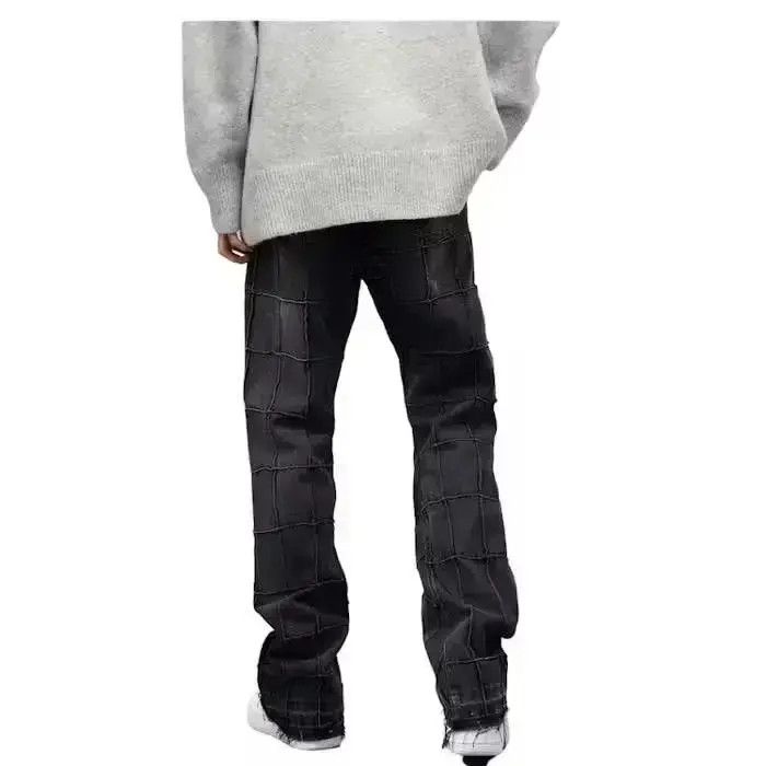 Japanese Brand Flannel Black Stacked Denim Jeans Size US 32 / EU 48 - 3 Thumbnail