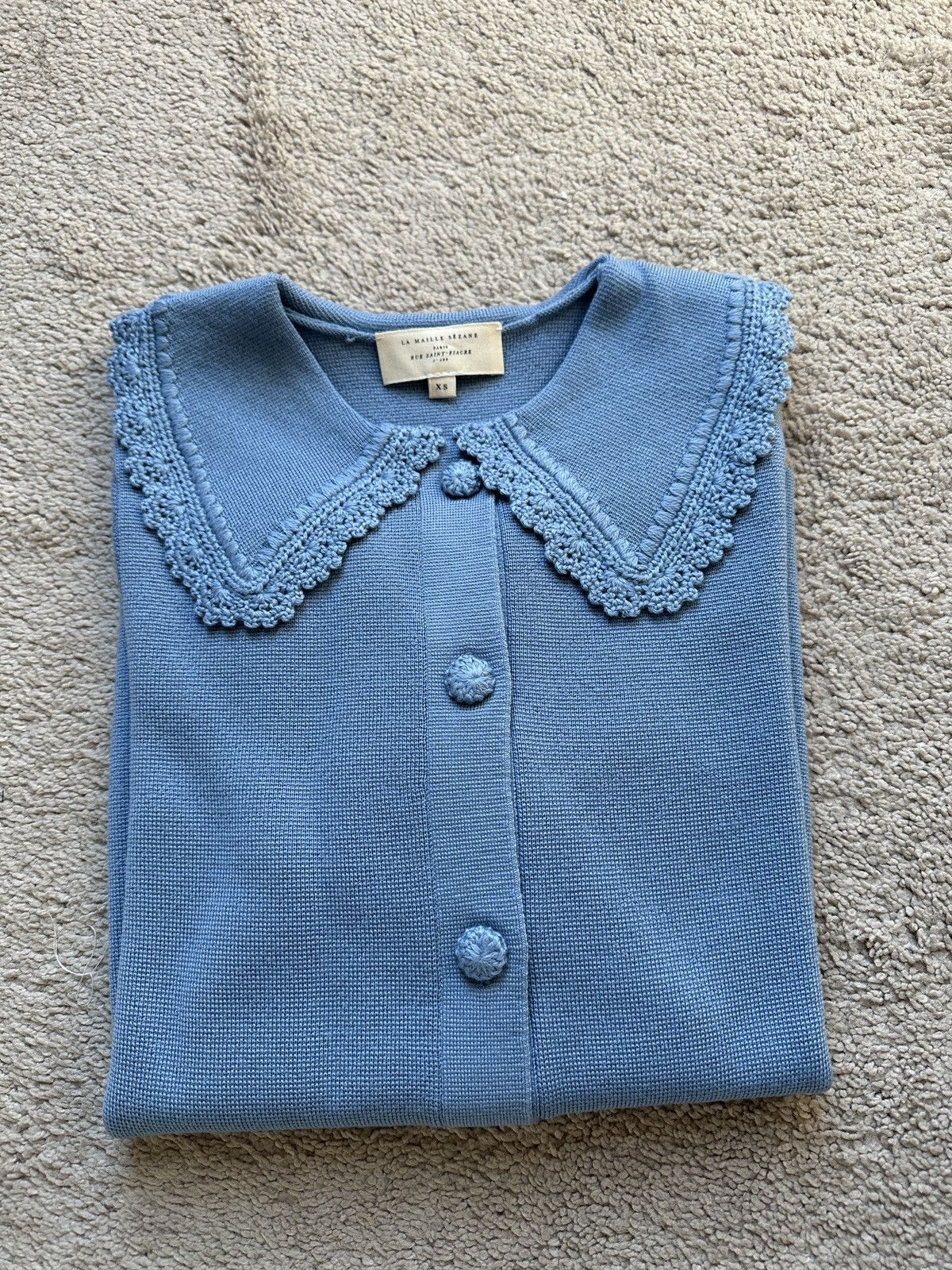 Sezane Sezane Bettany Cardigan Vintage Blue Size XS Size XS / US 0-2 / IT 36-38 - 5 Thumbnail