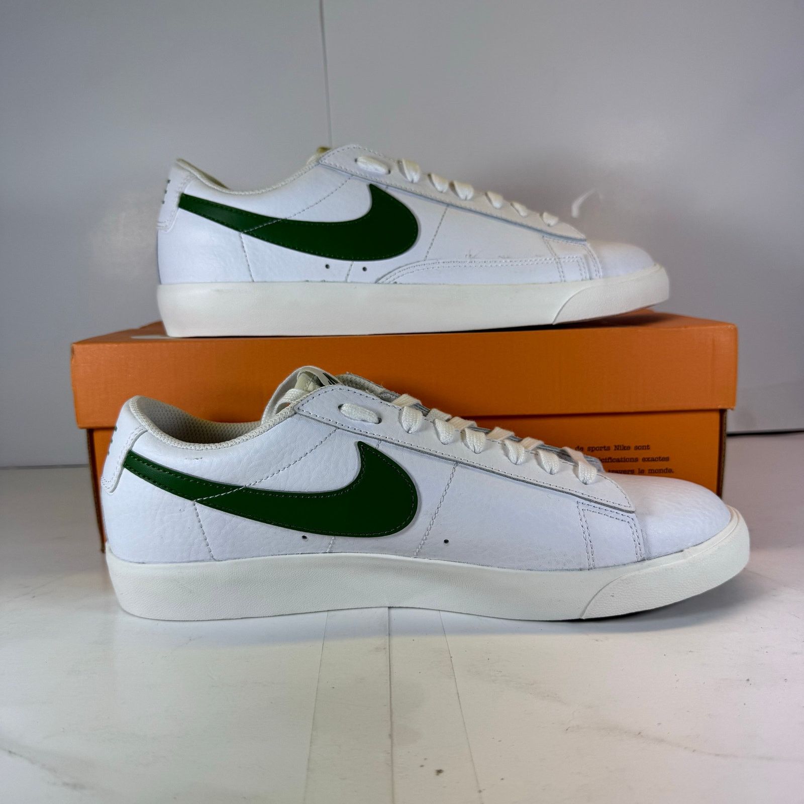 Nike Nike Blazer Low Leather White/Green CI6377-108 Size US 8.5 / EU 41-42 - 2 Thumbnail