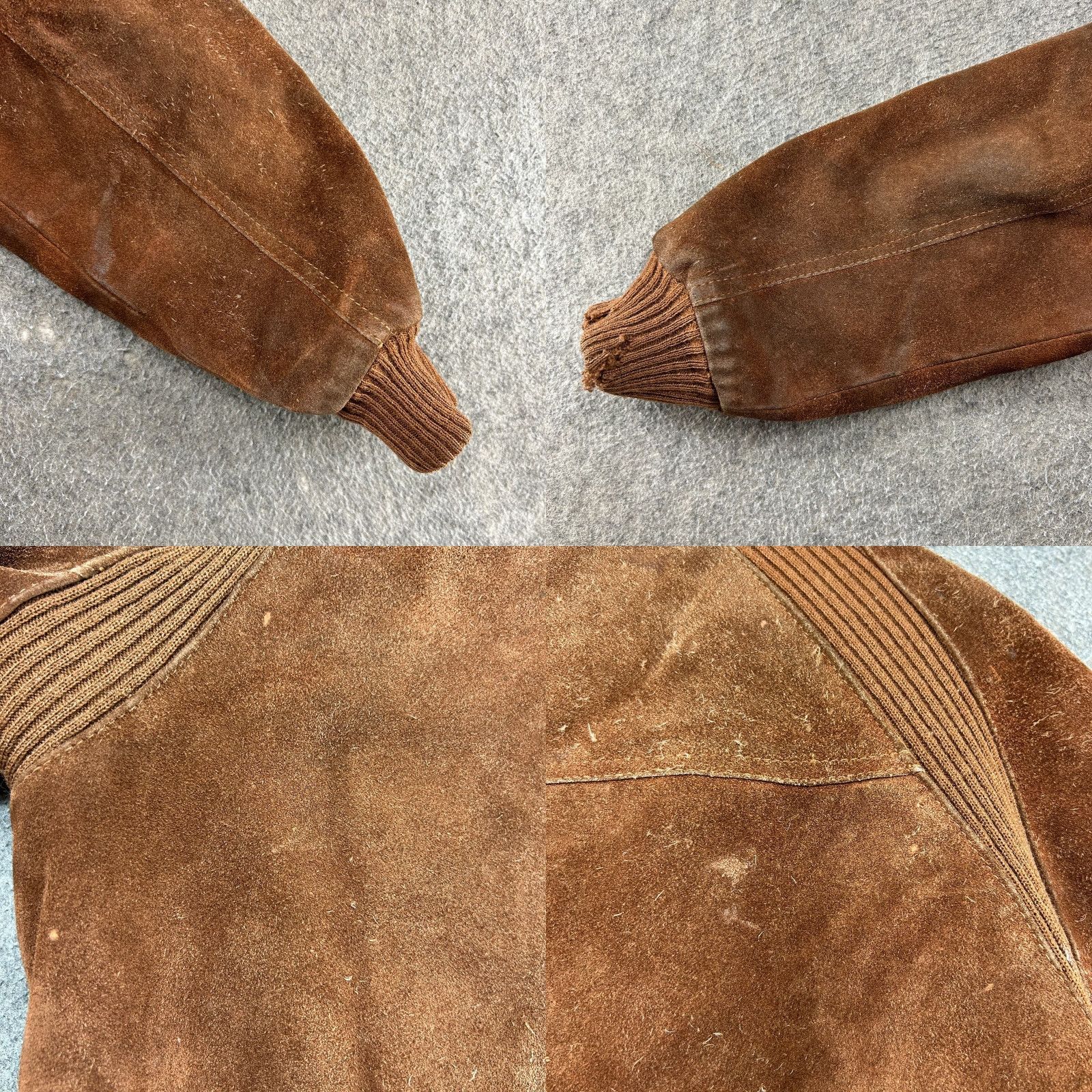 Vintage VINTAGE Condor Leather Jacket Mens 42 Brown Bomber Jacket Full Zip Lined 90s Western Style Size US XS / EU 42 / 0 - 10 Thumbnail