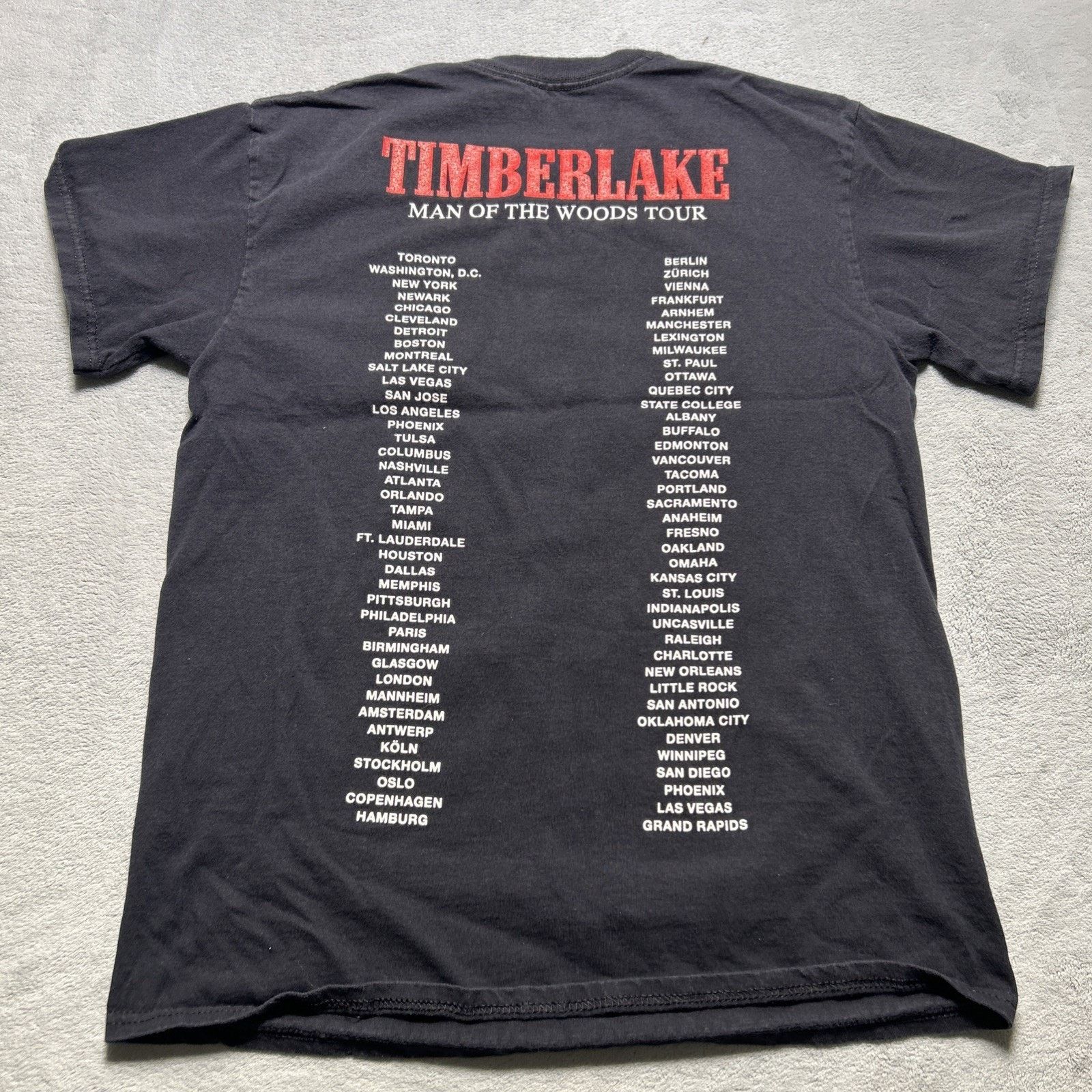 Hanes Justin Timberlake T-Shirt Mens Med Man Of The Woods Size US M / EU 48-50 / 2 - 8 Thumbnail