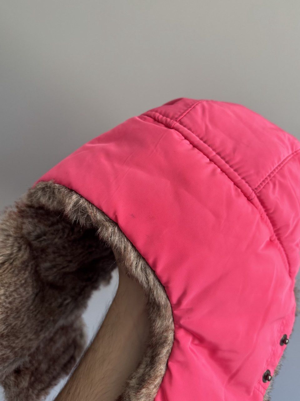 Japanese Brand Vintage Pink Nylon Ushanka Fuzzy Warm Trapper Fur Hat Size ONE SIZE - 10 Thumbnail