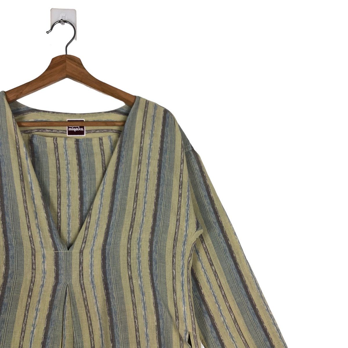 Issey Miyake 🔥Rare 70’s Vintage Issey Miyake Stripe Midi Dress Size M / US 6-8 / IT 42-44 - 7 Thumbnail