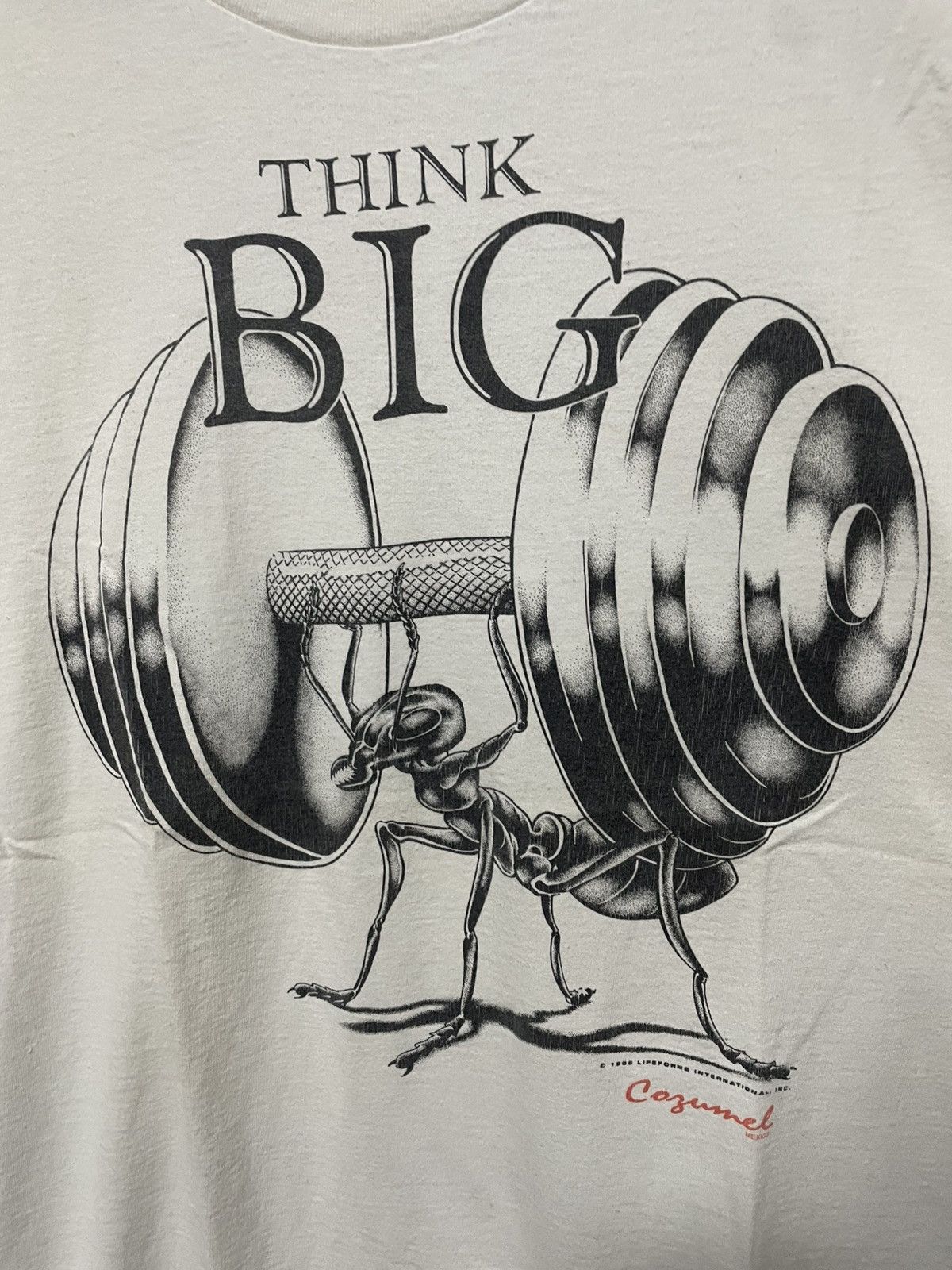 Vintage Vintage 1996 Think Big T Shirt Motivation Rare Tee Sportwear Size US XL / EU 56 / 4 - 3 Thumbnail