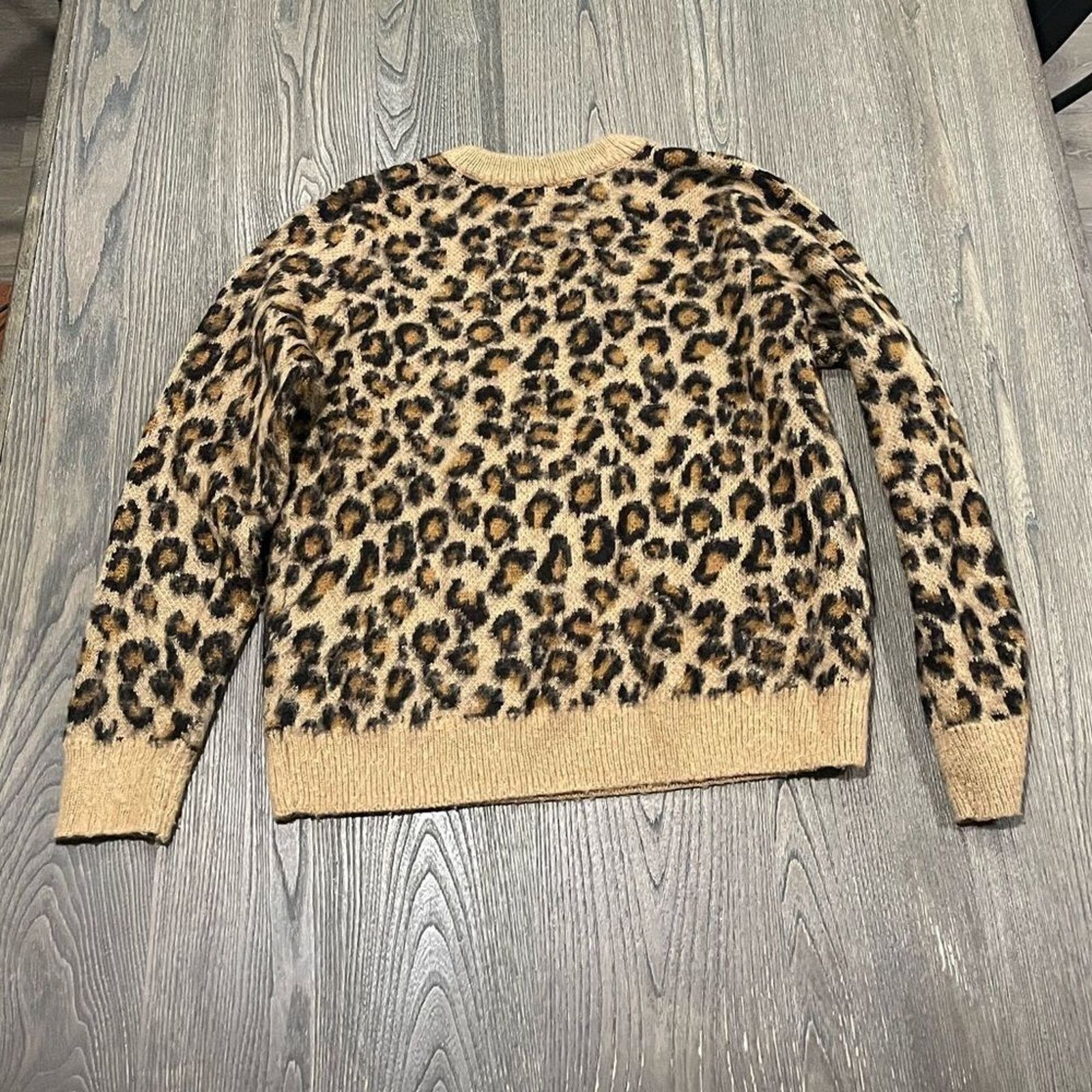 Vintage ALYA Fashion Sweaater Crew Neck Leopard Pattern Cream M Size M / US 6-8 / IT 42-44 - 4 Thumbnail