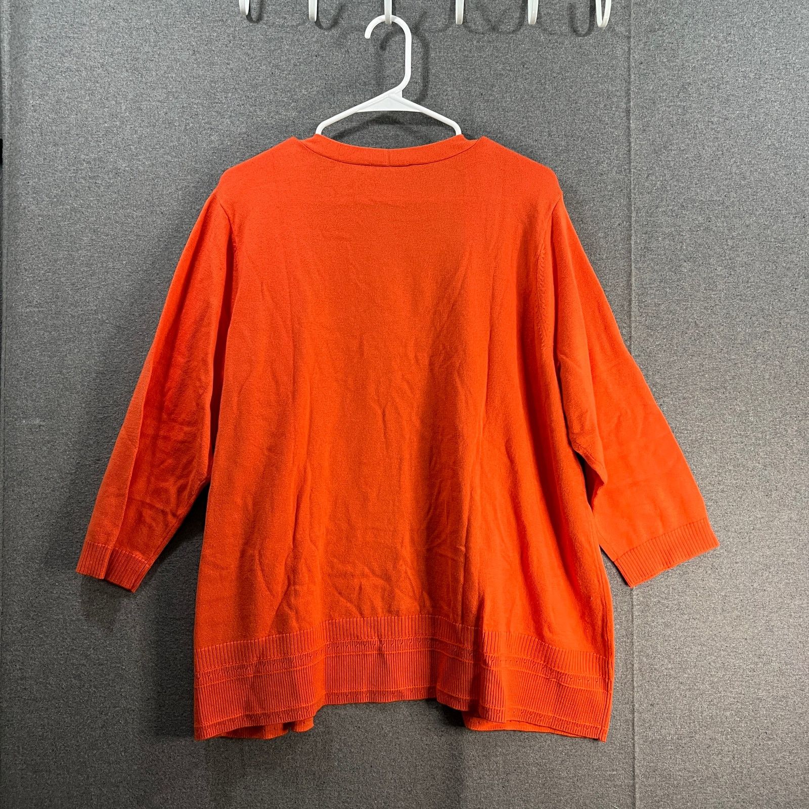 Denim & Co. Denim & Co. Open-Front 3/4-Sleeve Cardigan Sweater Size XL / US 12-14 / IT 48-50 - 2 Thumbnail