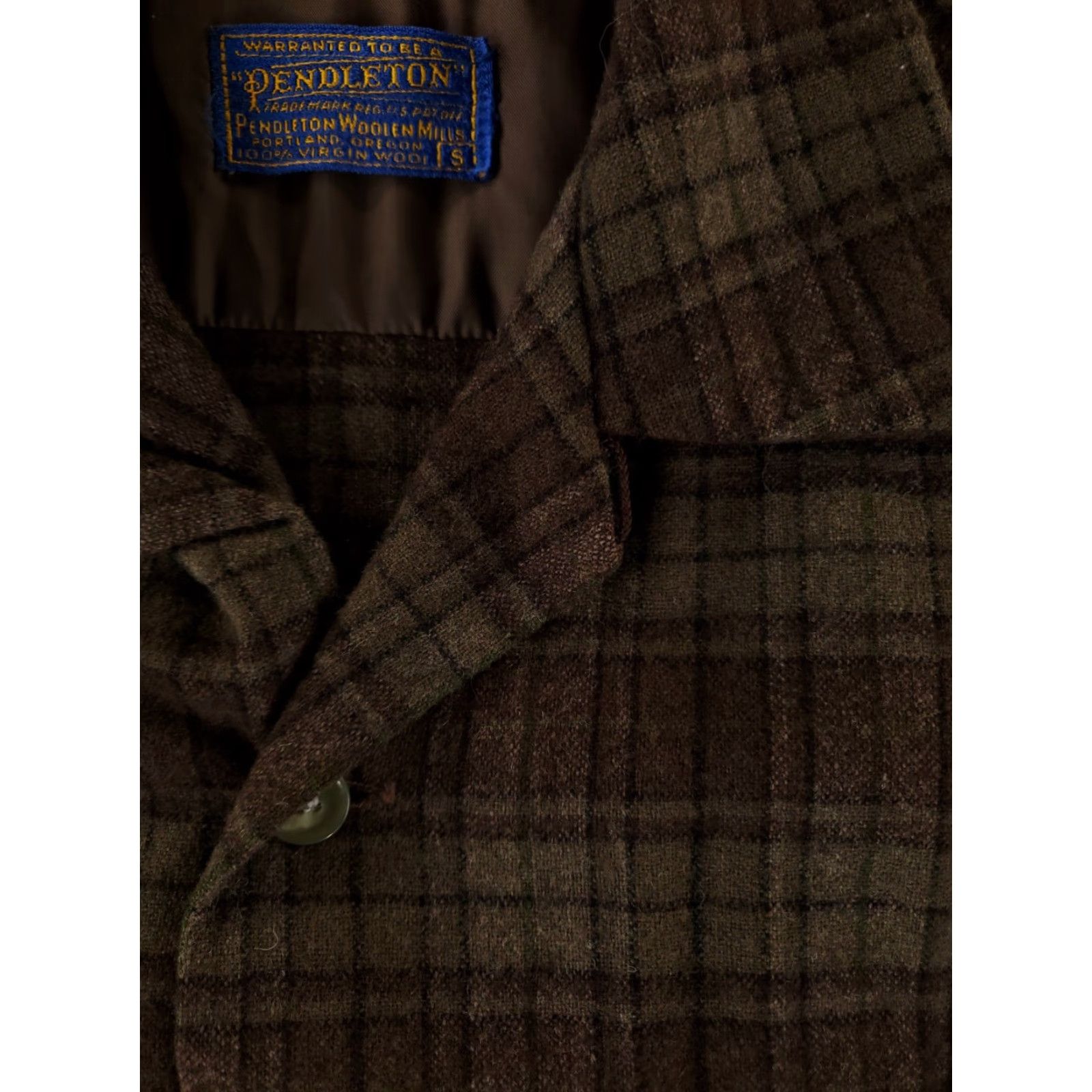 Pendleton VINTAGE Pendleton Board Shirt VTG 60s Loop Collar Brown Plaid Mens S Shirt Regular Long Sleeve Brown Plaid Mens S Size US S / EU 44-46 / 1 - 4 Thumbnail