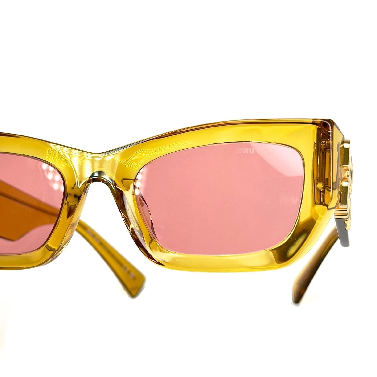 Miu Miu MIU MIU GLIMPSE LOGO MU09WS Orange Pink Logo Geometric 09W Size ONE SIZE - 8 Thumbnail