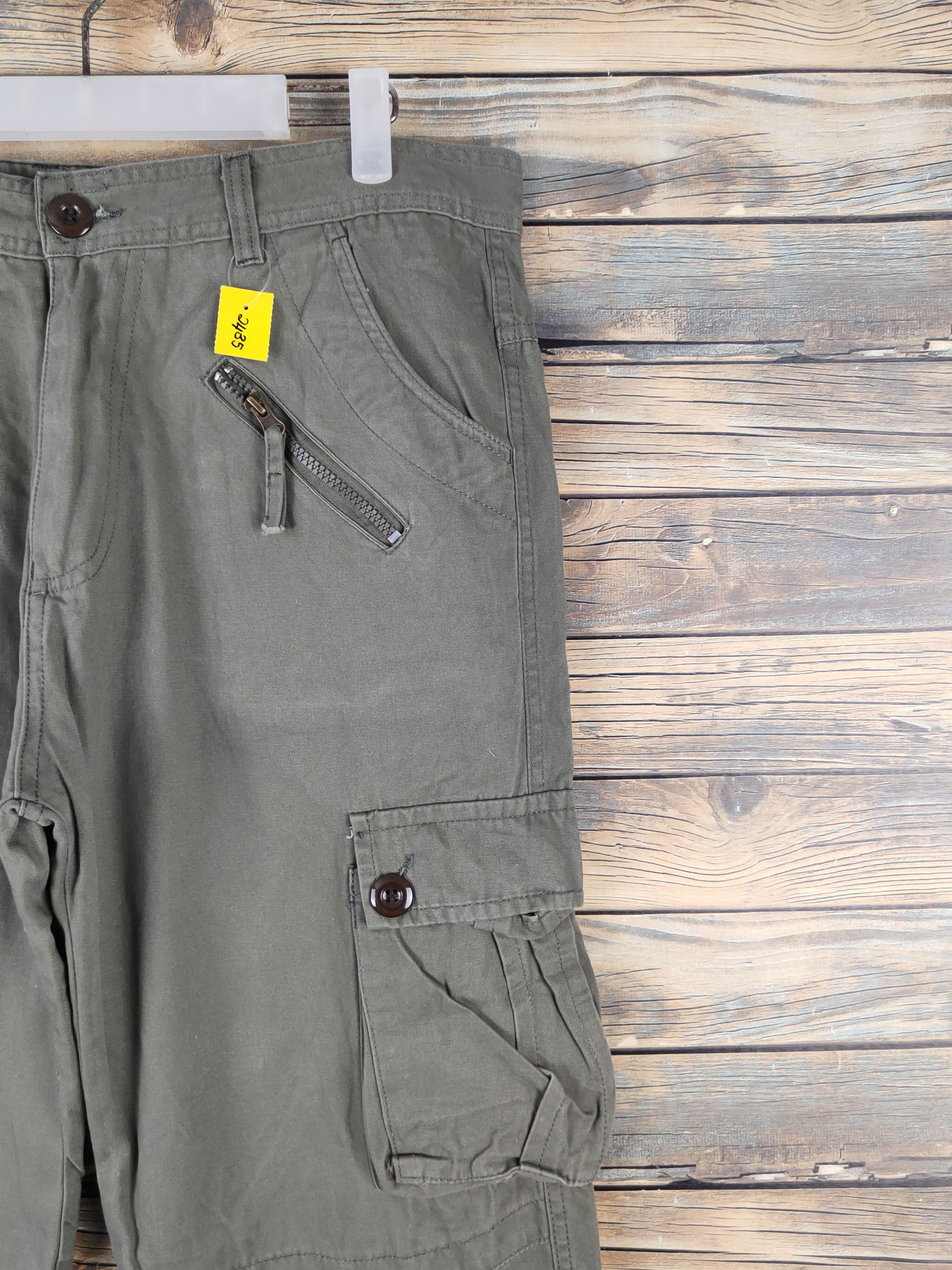 Other DL Japanese Brand Army Green Multipocket Cargo Pants #2435 Size US 34 / EU 50 - 5 Thumbnail