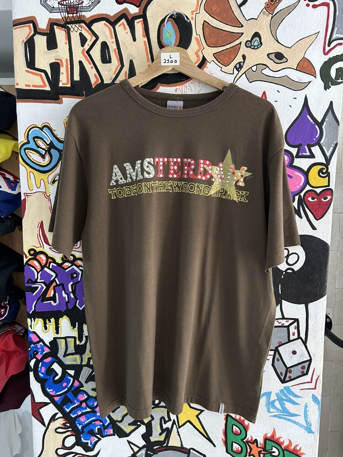 Vintage Amsterdam to be on the wrong track tee Size US L / EU 52-54 / 3 - 1 Thumbnail