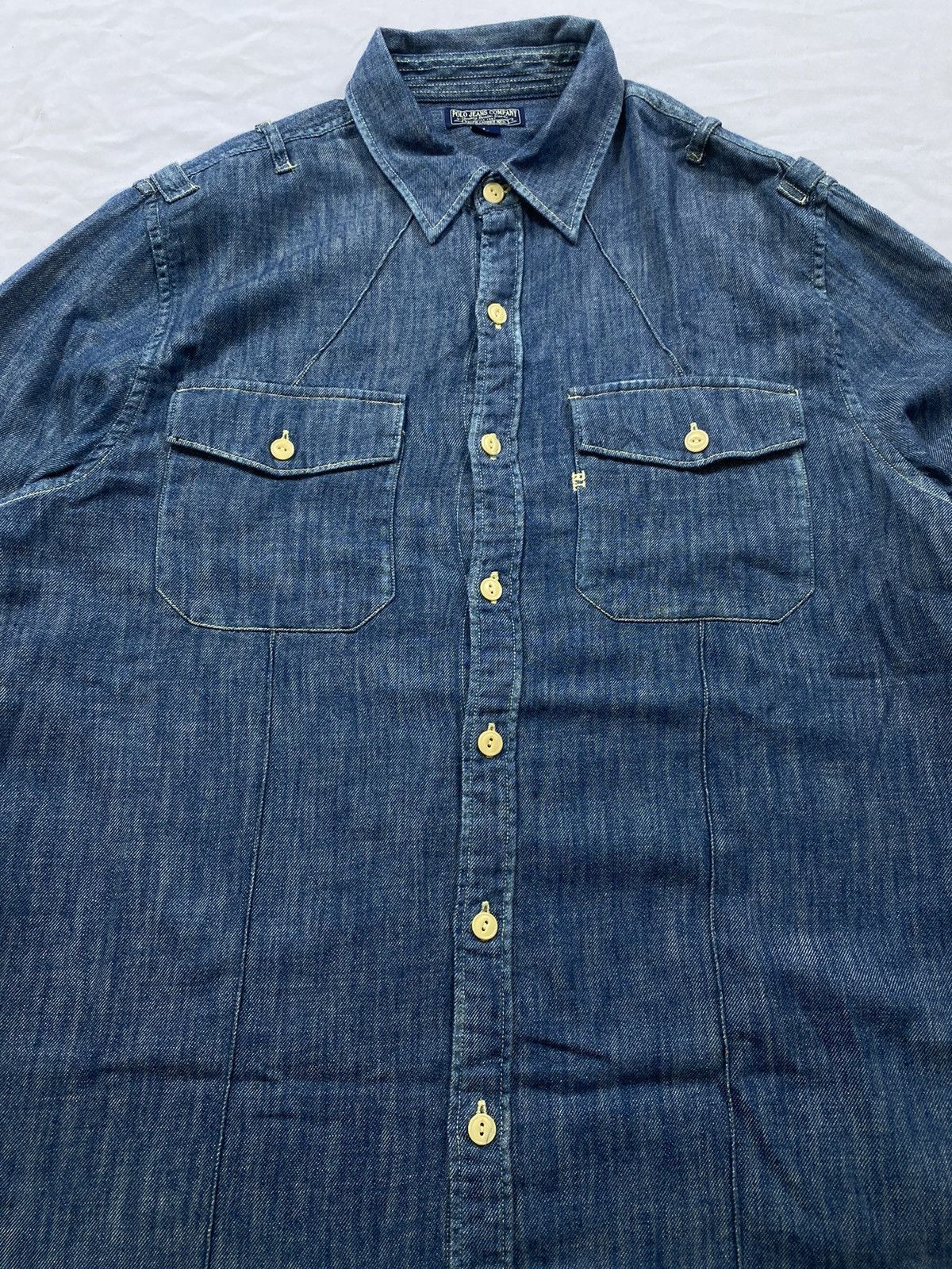 Ralph Lauren Vintage Polo Denim Ralph Lauren MFG Button Ups long Sleeve Size US L / EU 52-54 / 3 - 3 Thumbnail