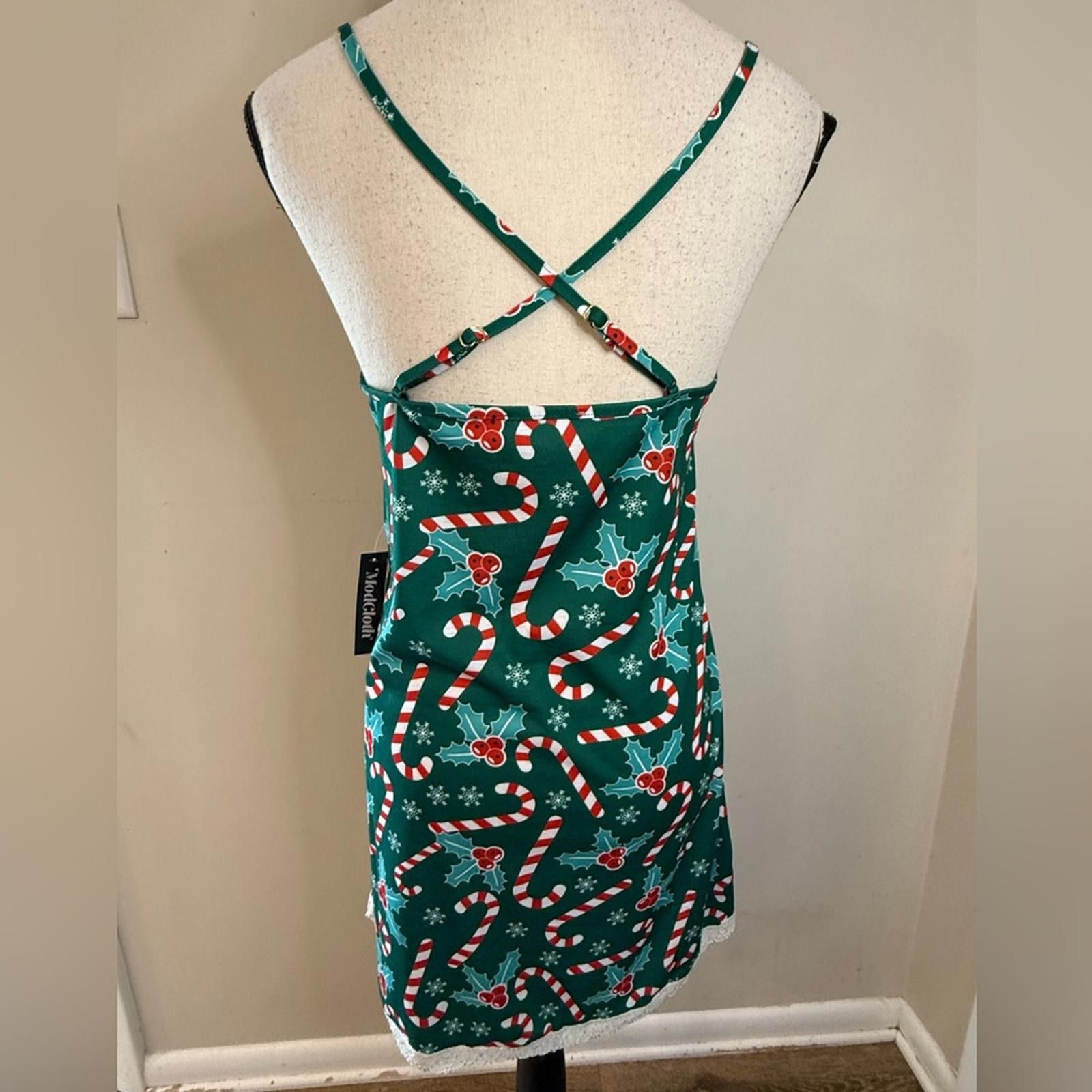 Other Breakfast for Dinner Candy Cane Holly Christmas chamise SM Size ONE SIZE - 4 Thumbnail