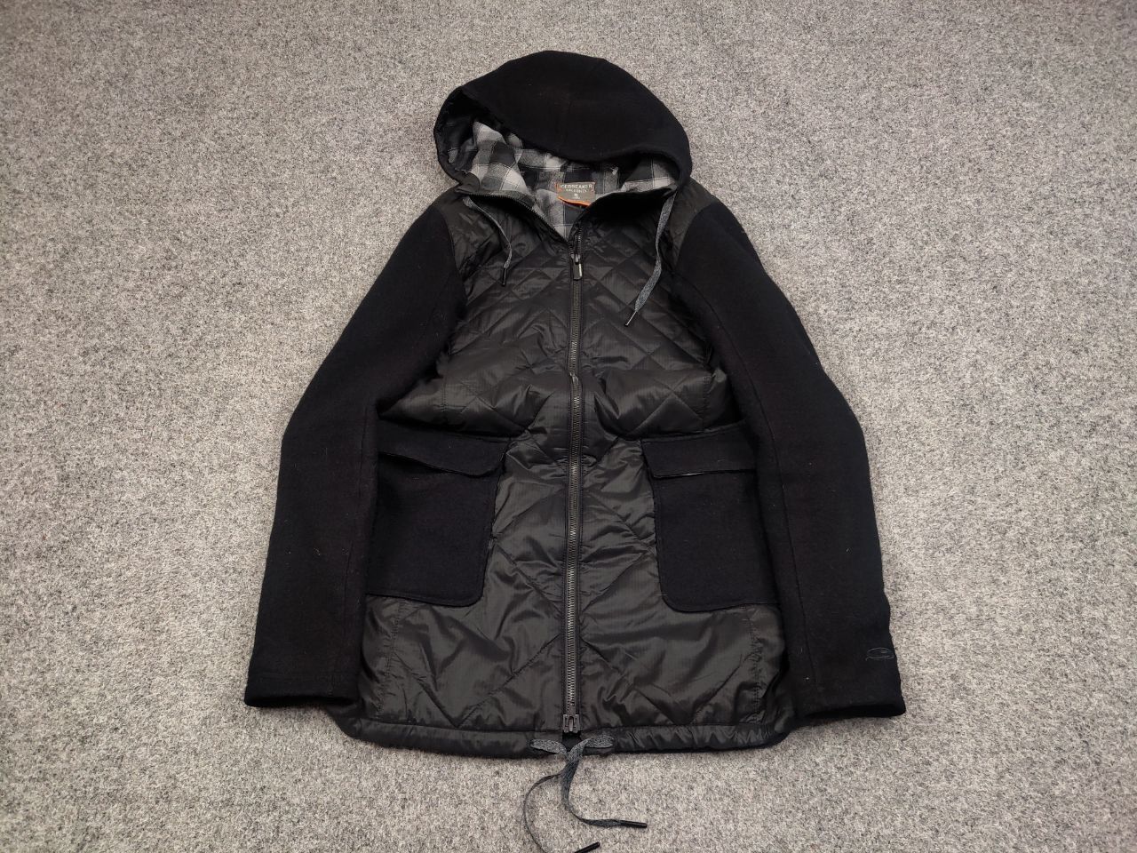 Iceberg Icebreaker Merino Loft Insulated Hooded Black Coat Jacket Size S / US 4 / IT 40 - 2 Thumbnail