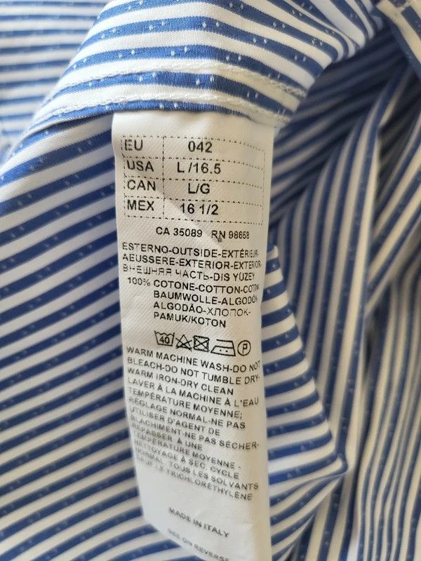 Paul & Shark RRP330€ PAUL&SHARK sz L SHIRTS STRIPED LONG SLEEVES NEW Size US L / EU 52-54 / 3 - 5 Thumbnail
