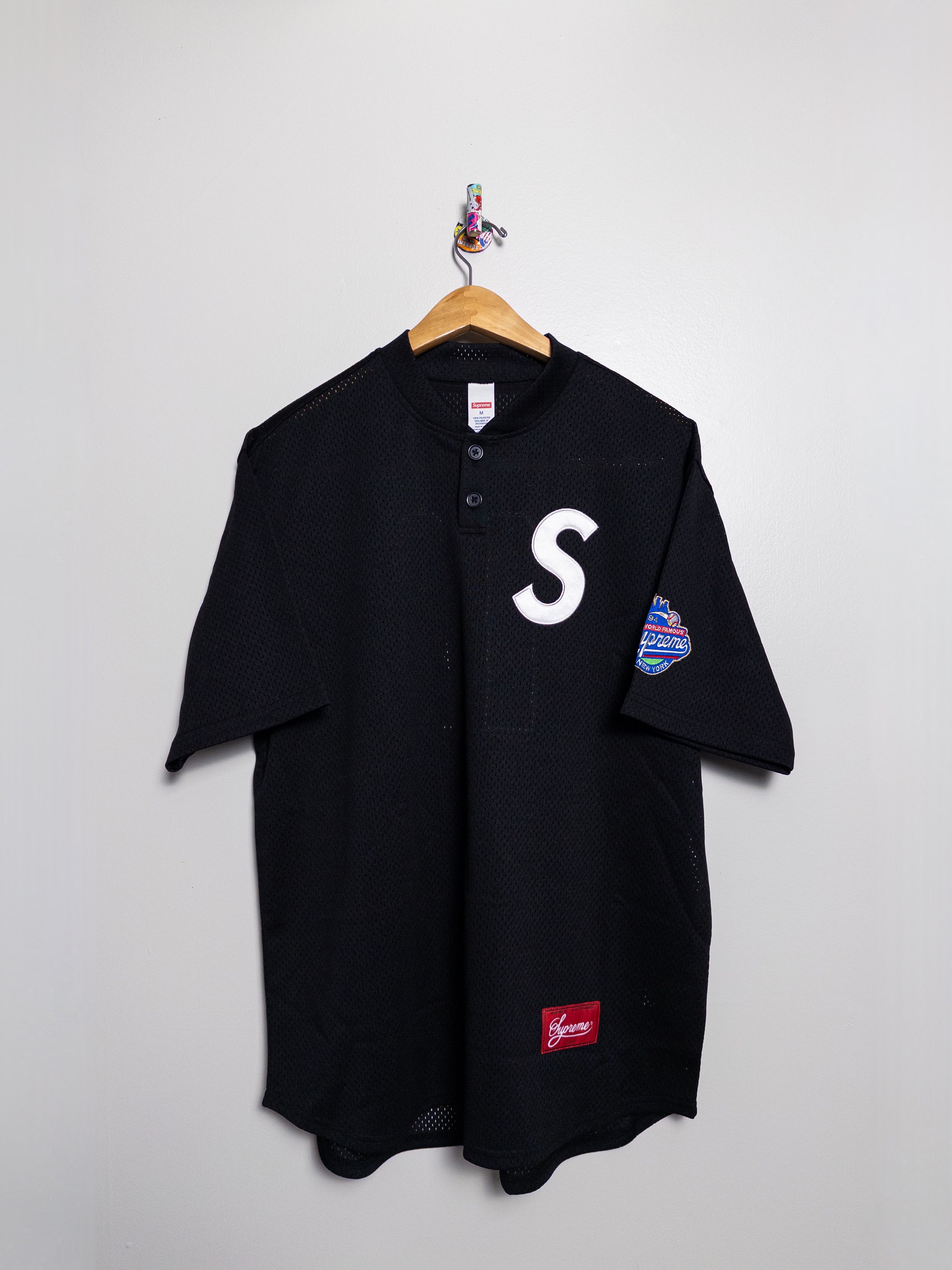 Supreme S Logo Baseball Henley | Grailed