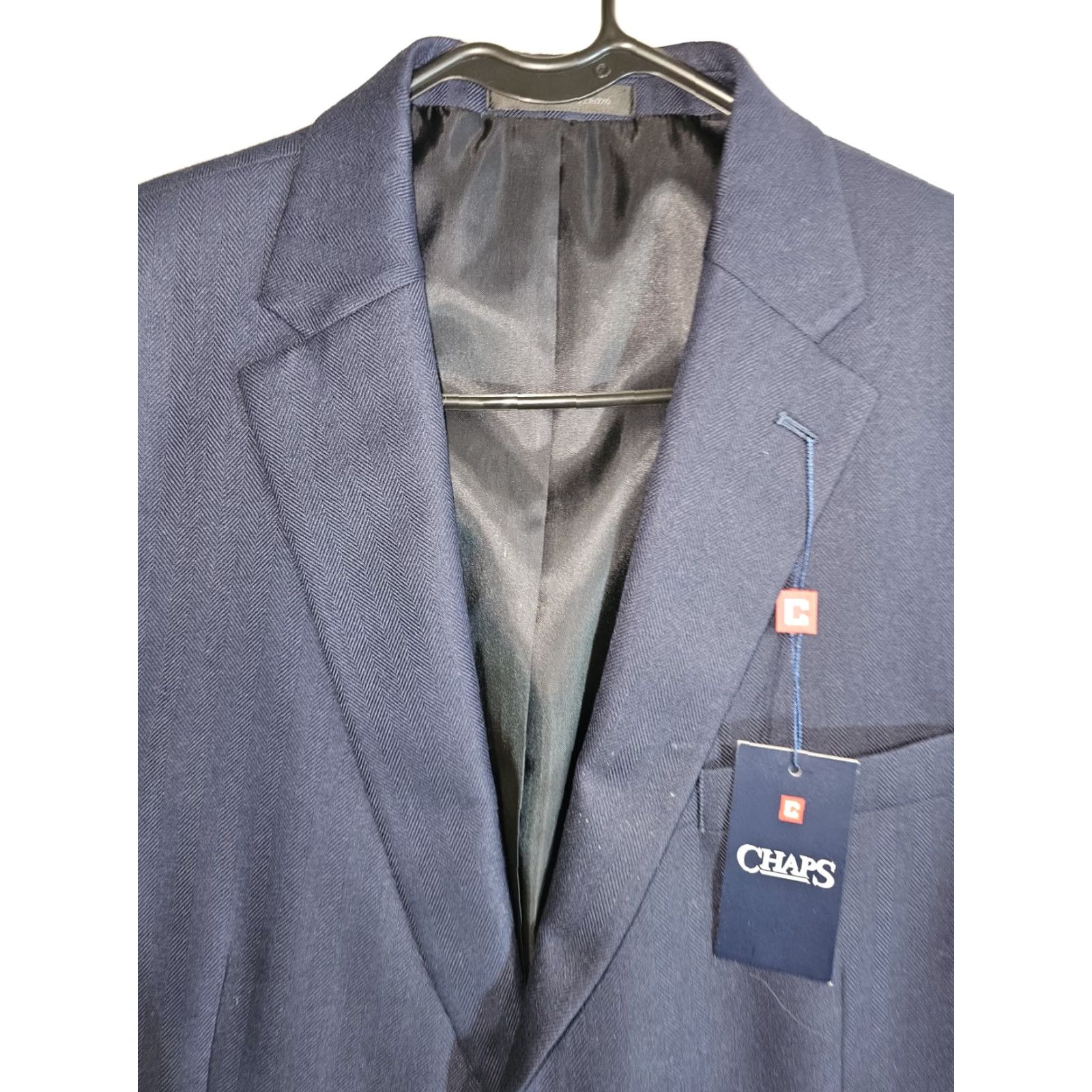 Chaps NWTs CHAPS by RALPH LAUREN Signature 2-Button Blazer Suit Coat Mens Size 46 Long Blue MSRP 175.00 Size 46R - 3 Thumbnail