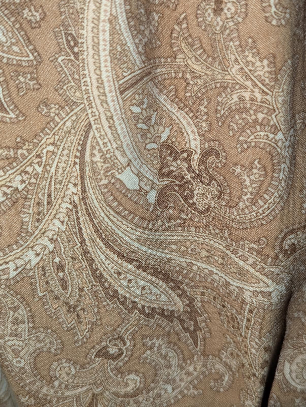 Denim & Co. Vintage 90s Boho Beige Paisley Pants Women's Size S Size 28" / US 6 / IT 42 - 6 Thumbnail