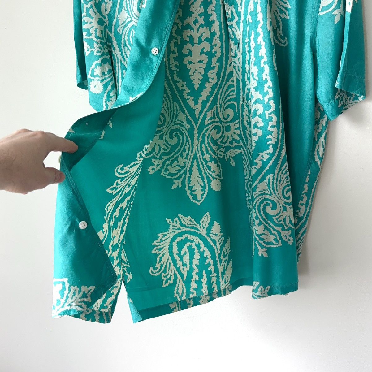 Ralph Lauren Purple Label 100% Silk Floral Hawaiian Shirt Made in Italy Size US L / EU 52-54 / 3 - 7 Thumbnail