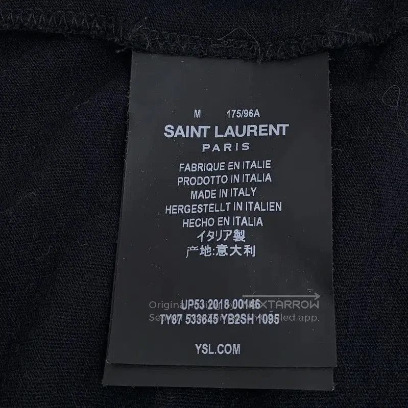 Yves Saint Laurent YSL Black Cotton Graphic Tee for Women . Size M / US 6-8 / IT 42-44 - 7 Thumbnail