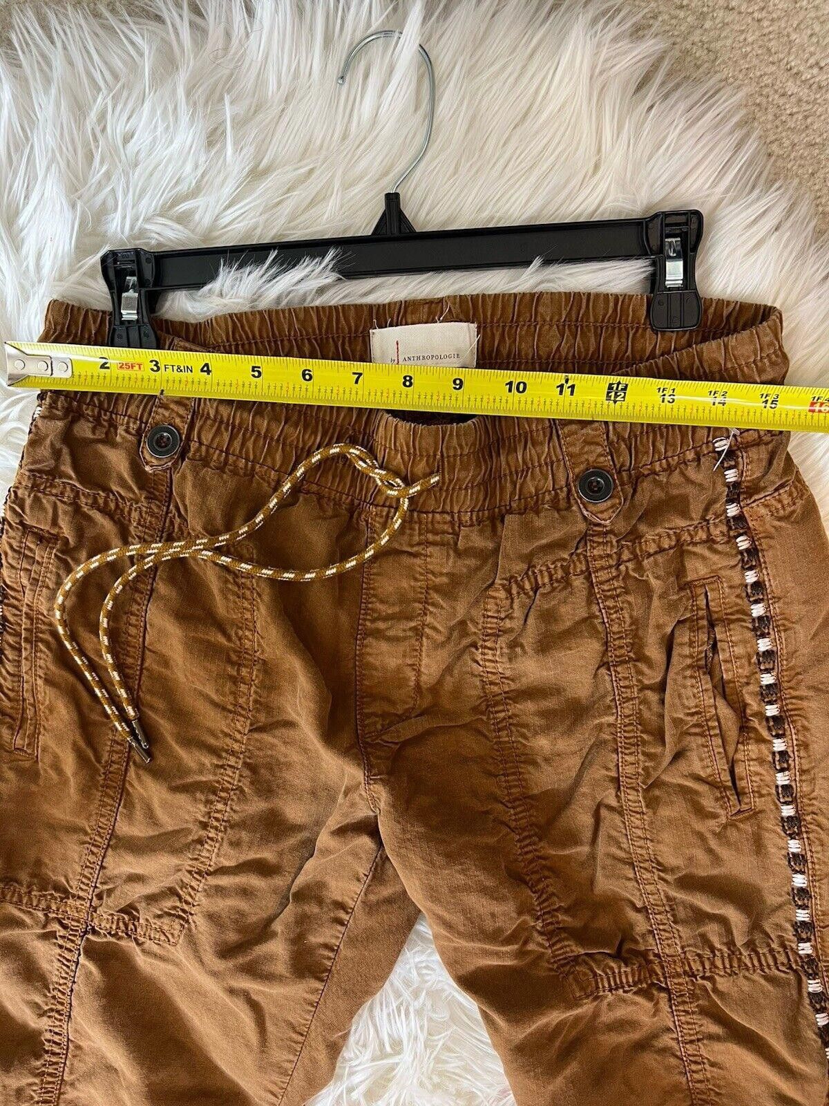 Designer ANTHROPOLOGIE Byron Seamed Utility Jogger Pants Embroidered Size 28" / US 6 / IT 42 - 9 Thumbnail
