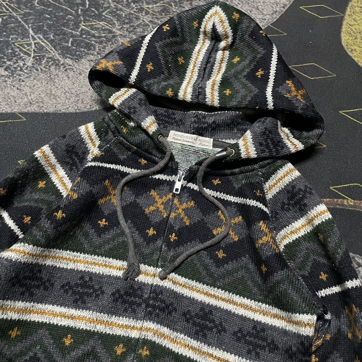 Japanese Brand × Vintage 💥Honey Suckle Rose Double Hold Zipper Knit Hoodie Size US M / EU 48-50 / 2 - 3 Thumbnail