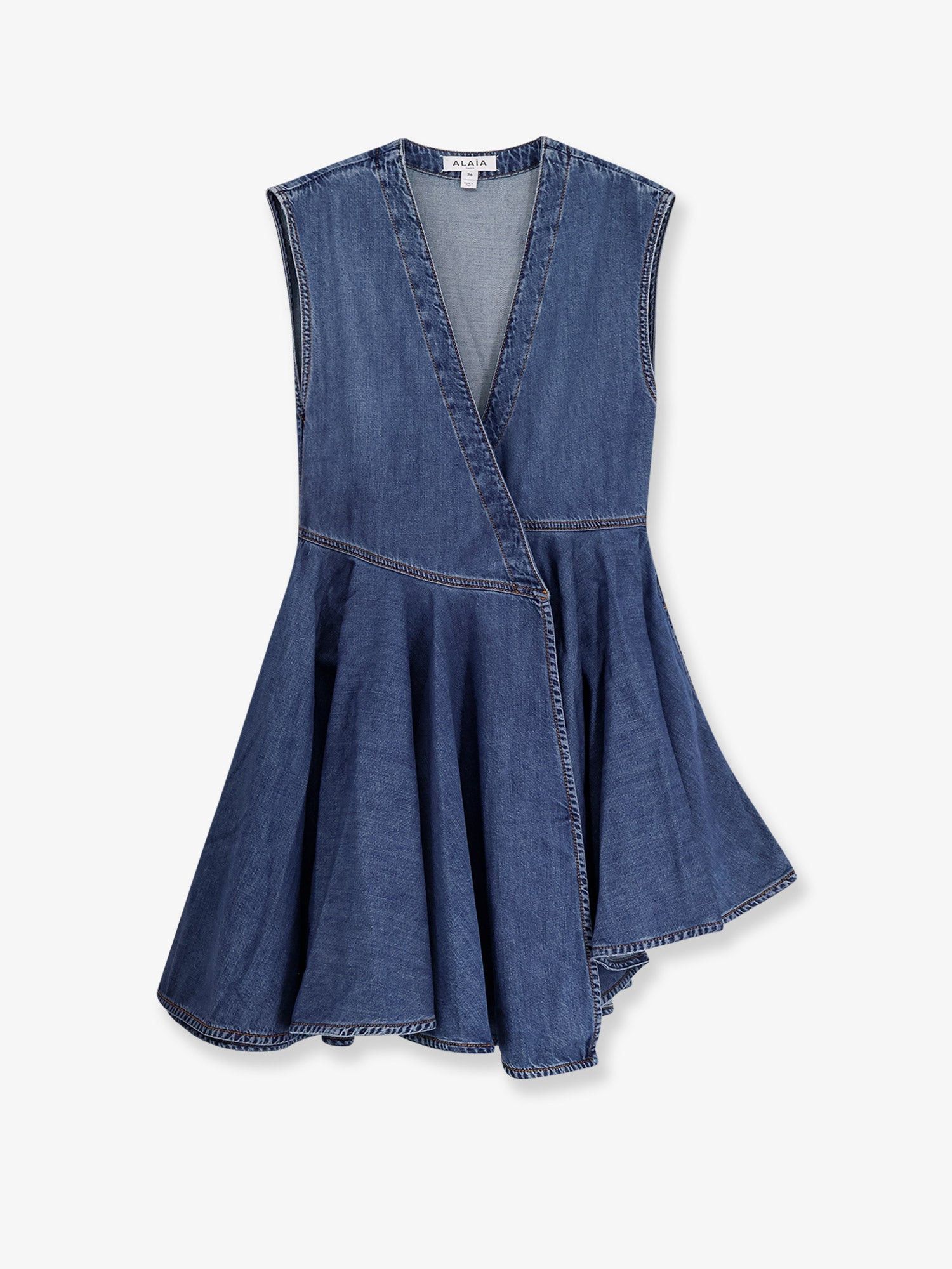 Alaia Wrap Denim Dress Size S / US 4 / IT 40 - 1 Thumbnail