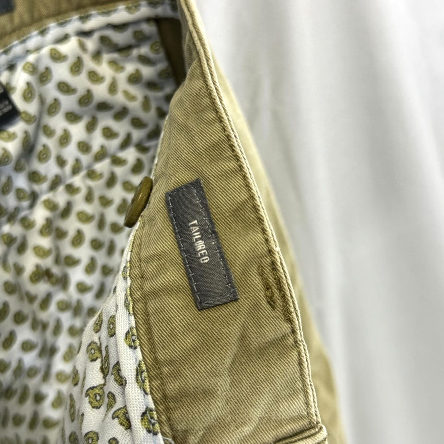 Bonobos Bonobos Pants Mens 33x30 Chino Slim Flat Front Zip Tan Khaki Stretch Casual Tailored Office Size US 33 - 6 Thumbnail