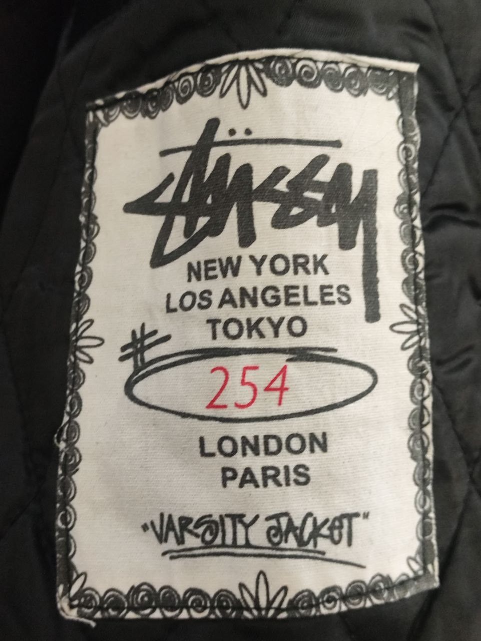 Stussy Stussy 25th Anniversary Varsity Jacket Black on Black Size US XL / EU 56 / 4 - 4 Thumbnail
