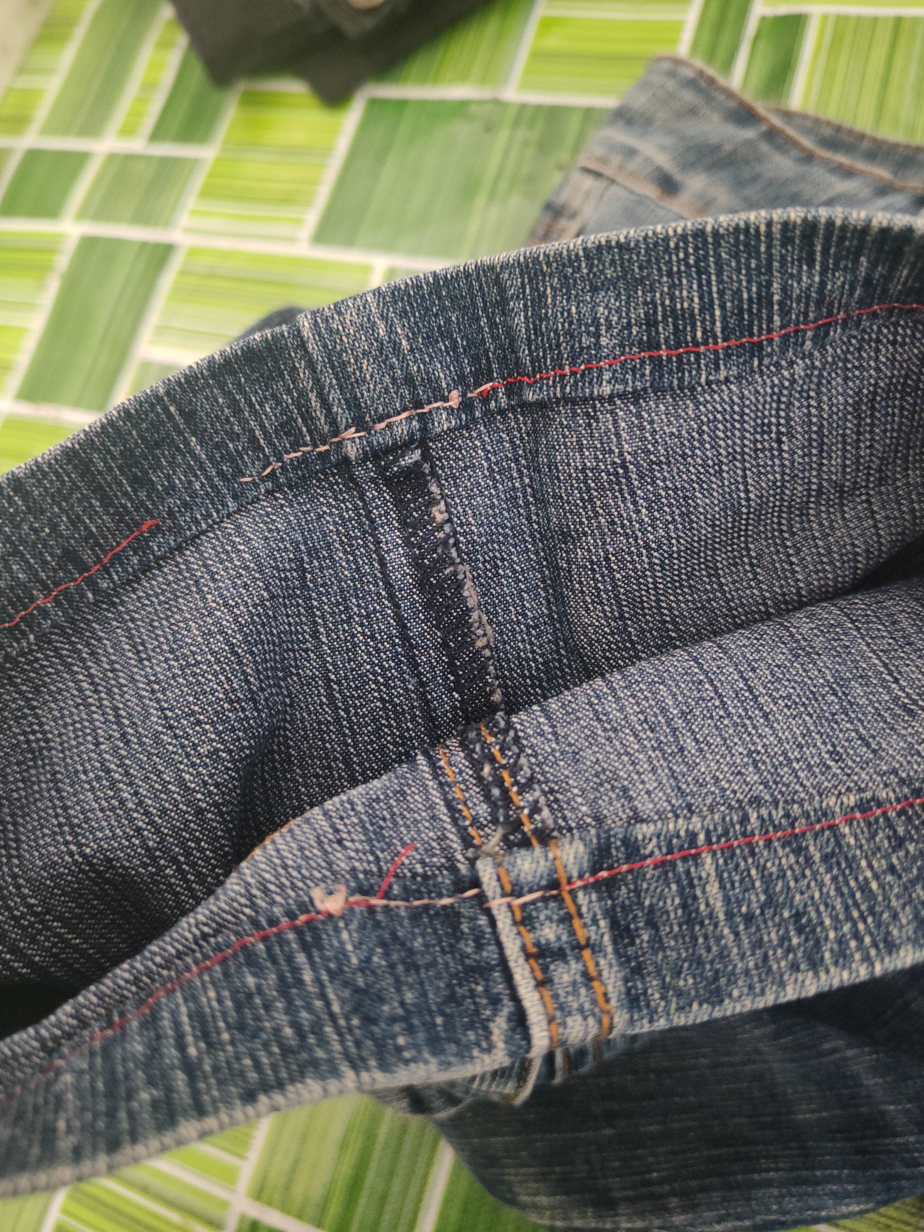 Japanese Brand DL Haphazard Blue Distressed Ripped Denim Jeans #2043 Size US 26 / EU 42 - 12 Thumbnail