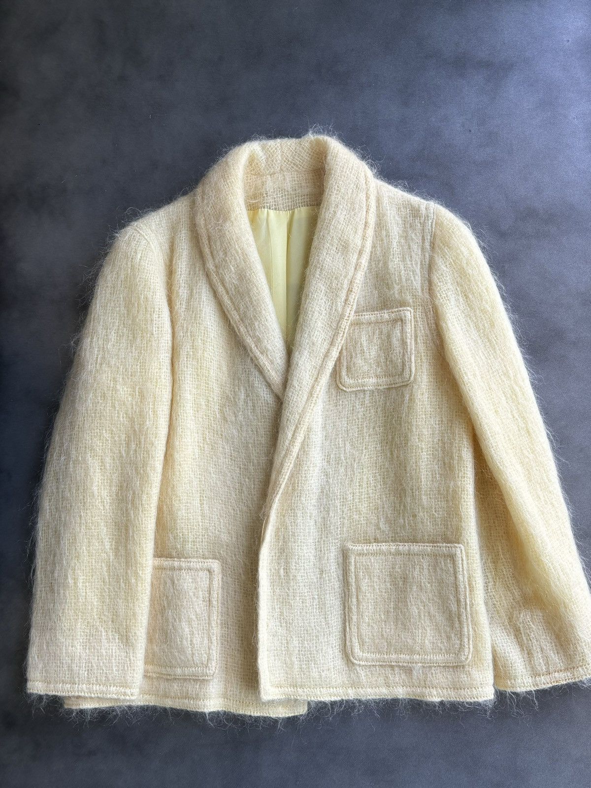 Vintage Vintage Mohair Jacket Blazer Bardolino England Loose Knit Size S / US 4 / IT 40 - 3 Thumbnail
