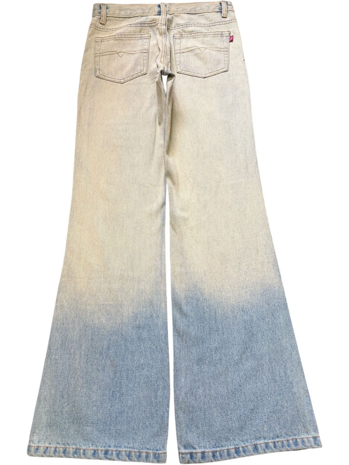 Hysteric Glamour Vintage Japanese Brand Embellished Distress Flare Jeans Size 28" / US 6 / IT 42 - 2 Thumbnail
