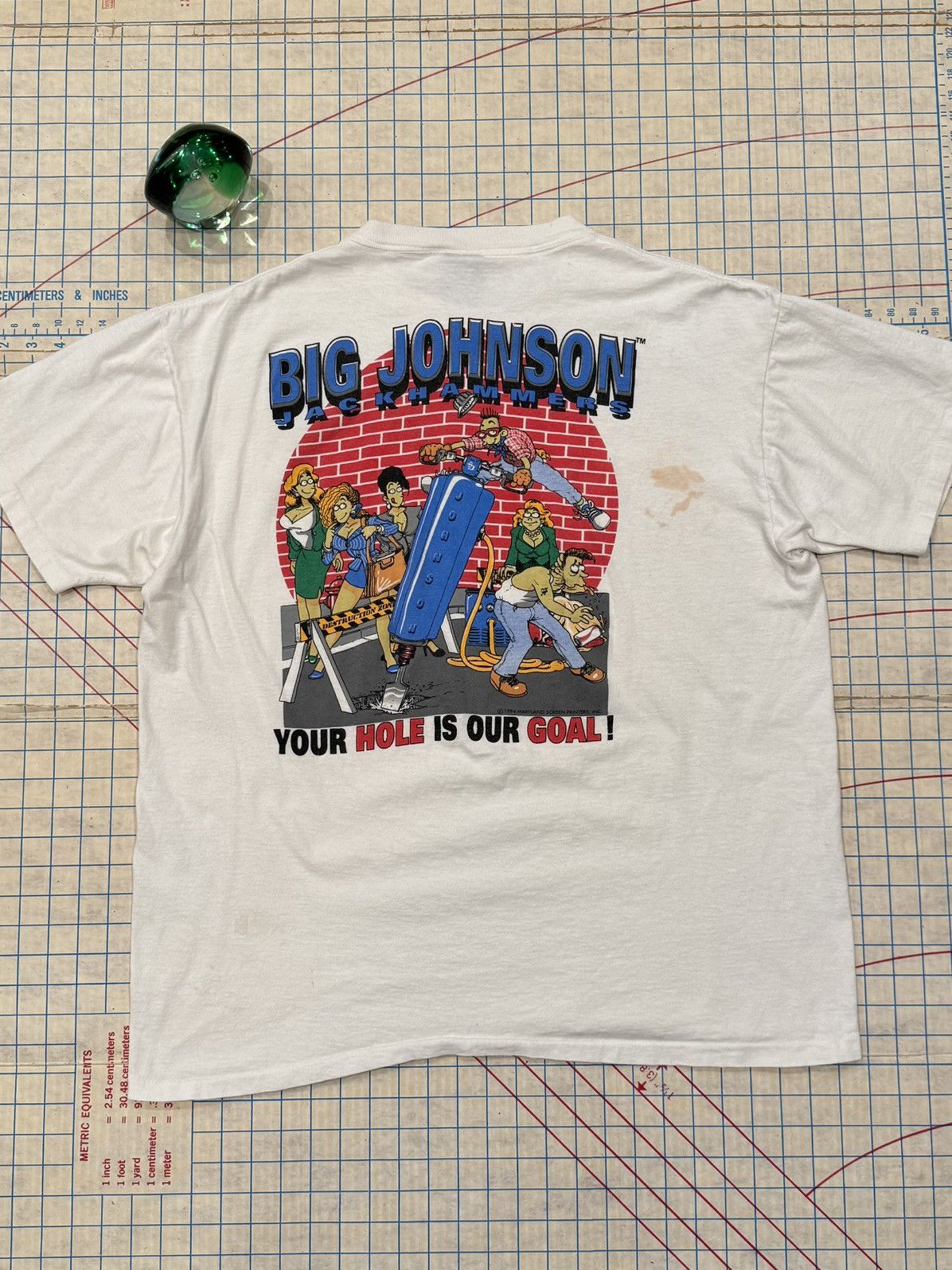 Vintage Vintage Big Johnson Jackhammers Humor Graphic Tee Used XL Size US XL / EU 56 / 4 - 2 Thumbnail