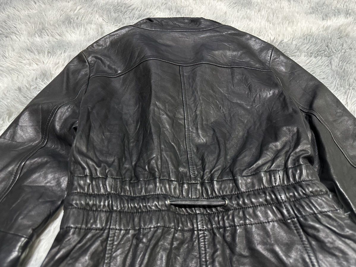 KMRii 🔥Sick Y2K Rose Bud Lamb Leather Coat Drawstring Jacket Goth Size US M / EU 48-50 / 2 - 16 Thumbnail