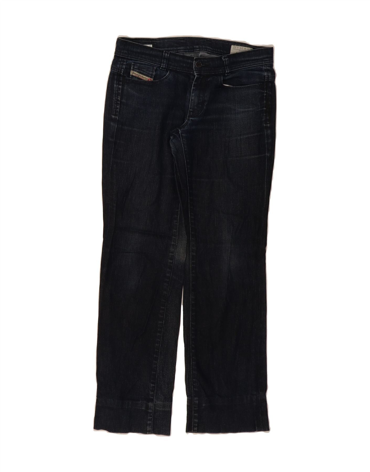 Diesel Womens Soozy Straight Jeans W29 L29 Navy Blue Cotton Size 42" / US 20 - 1 Thumbnail