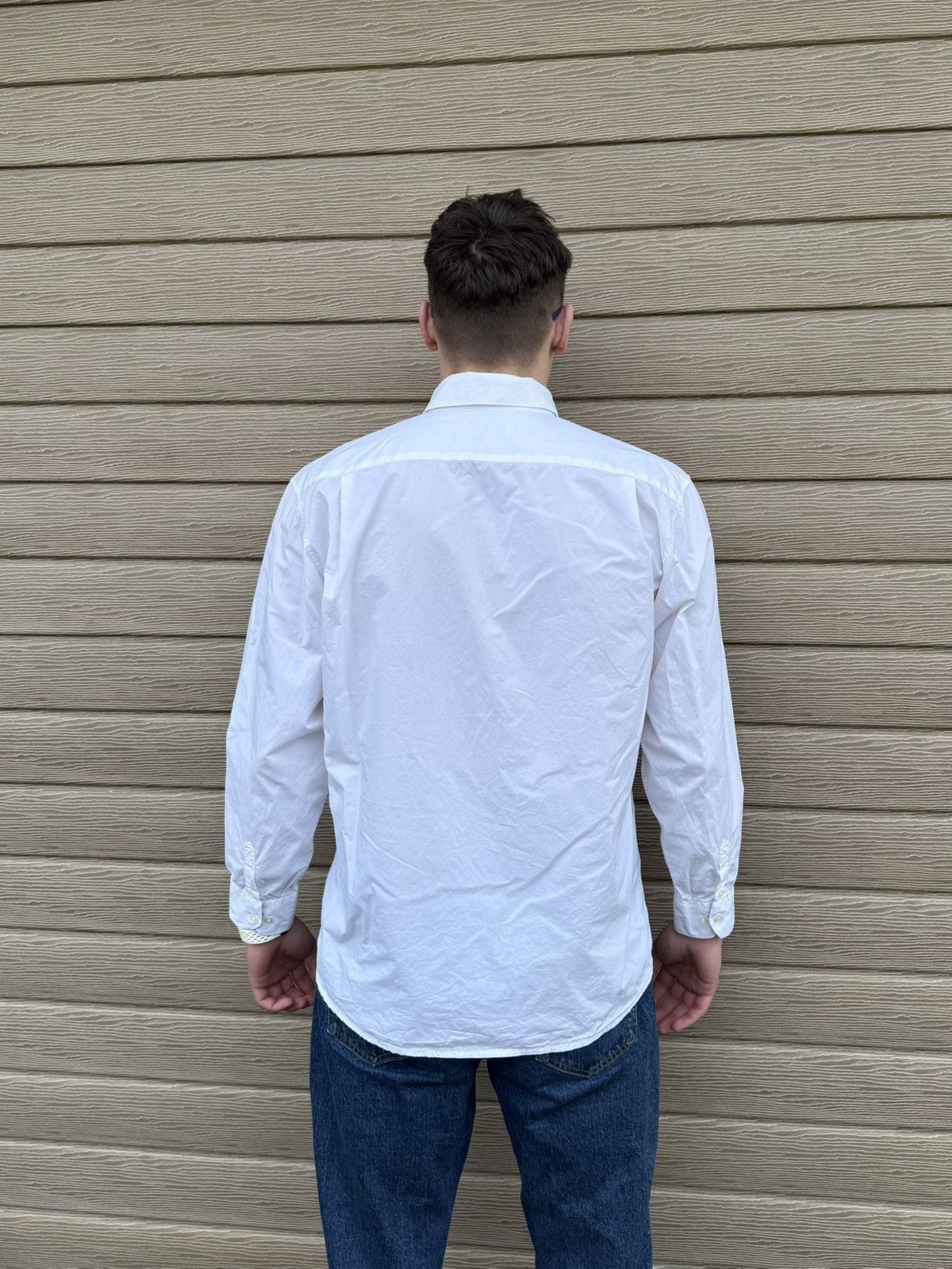 Barbour Barbour Shirt White Button Down Check Trim Logo Men EUXL USL Size US L / EU 52-54 / 3 - 3 Thumbnail