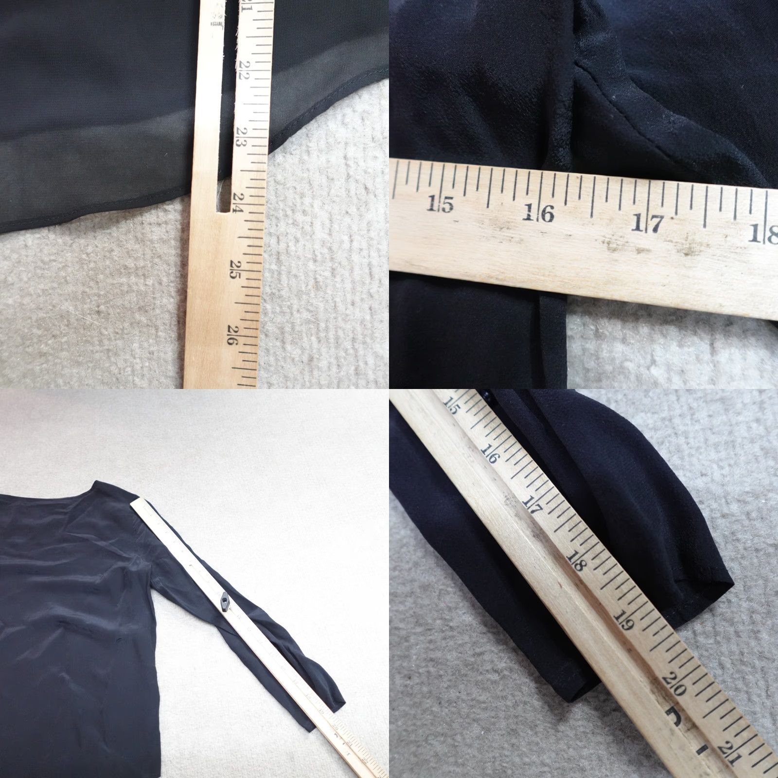 Allsaints AllSaints Roder Top Blouse Silk Blend Black Long Sleeve Zip 0 Women Regular Size 0"" Size XS / US 0-2 / IT 36-38 - 8 Thumbnail