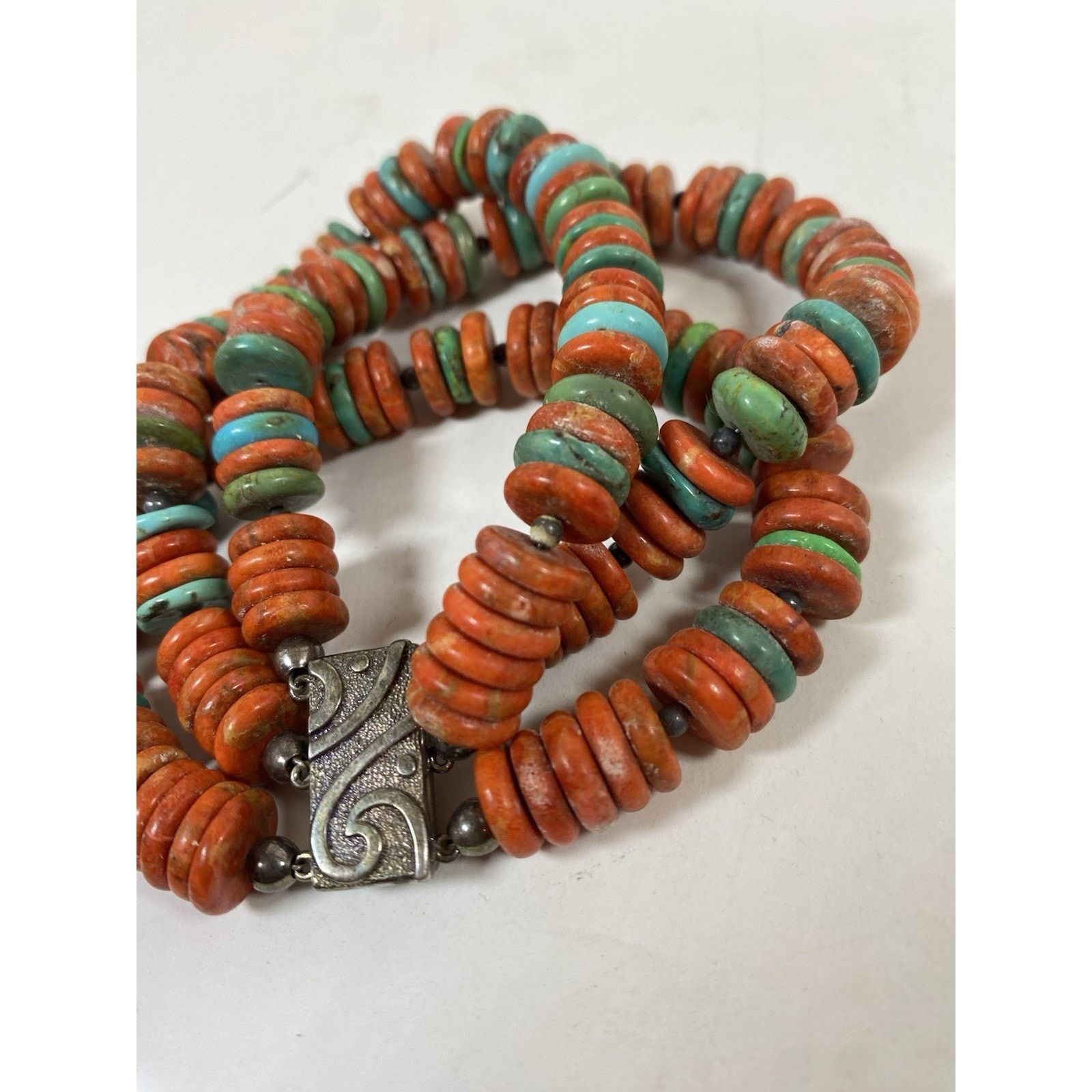Other Turquoise Coral Necklace and Bracelet Set Sterling Southwest Size ONE SIZE - 5 Thumbnail