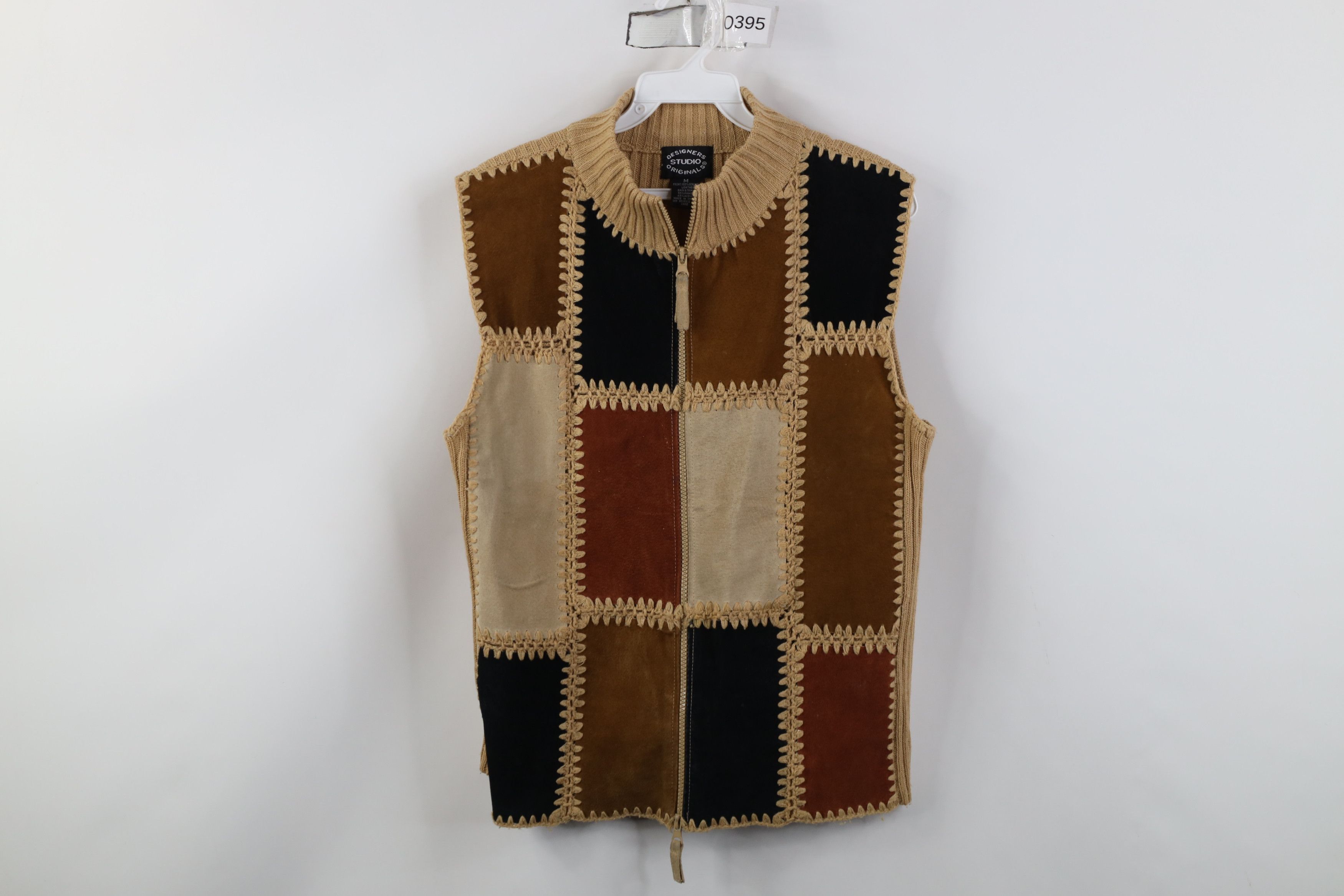 Vintage Vintage 90s Streetwear Patchwork Knit Sweater Vest Jacket Size L / US 10 / IT 46 - 1 Thumbnail