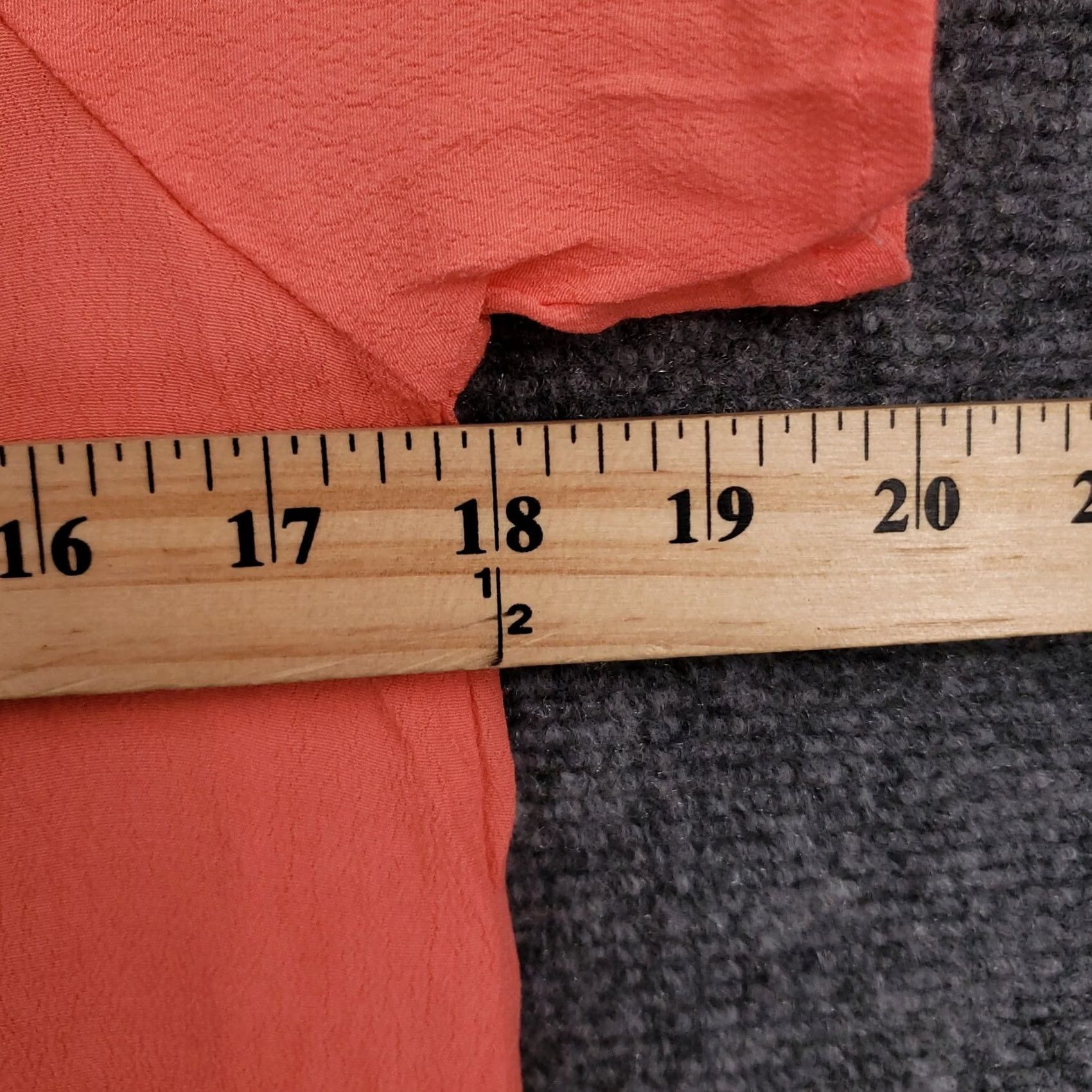 Vintage Francesca's Blouse Shirt Womens XS Orange Short Sleeve Button V-Neck Top Blouse Size XS / US 0-2 / IT 36-38 - 5 Thumbnail
