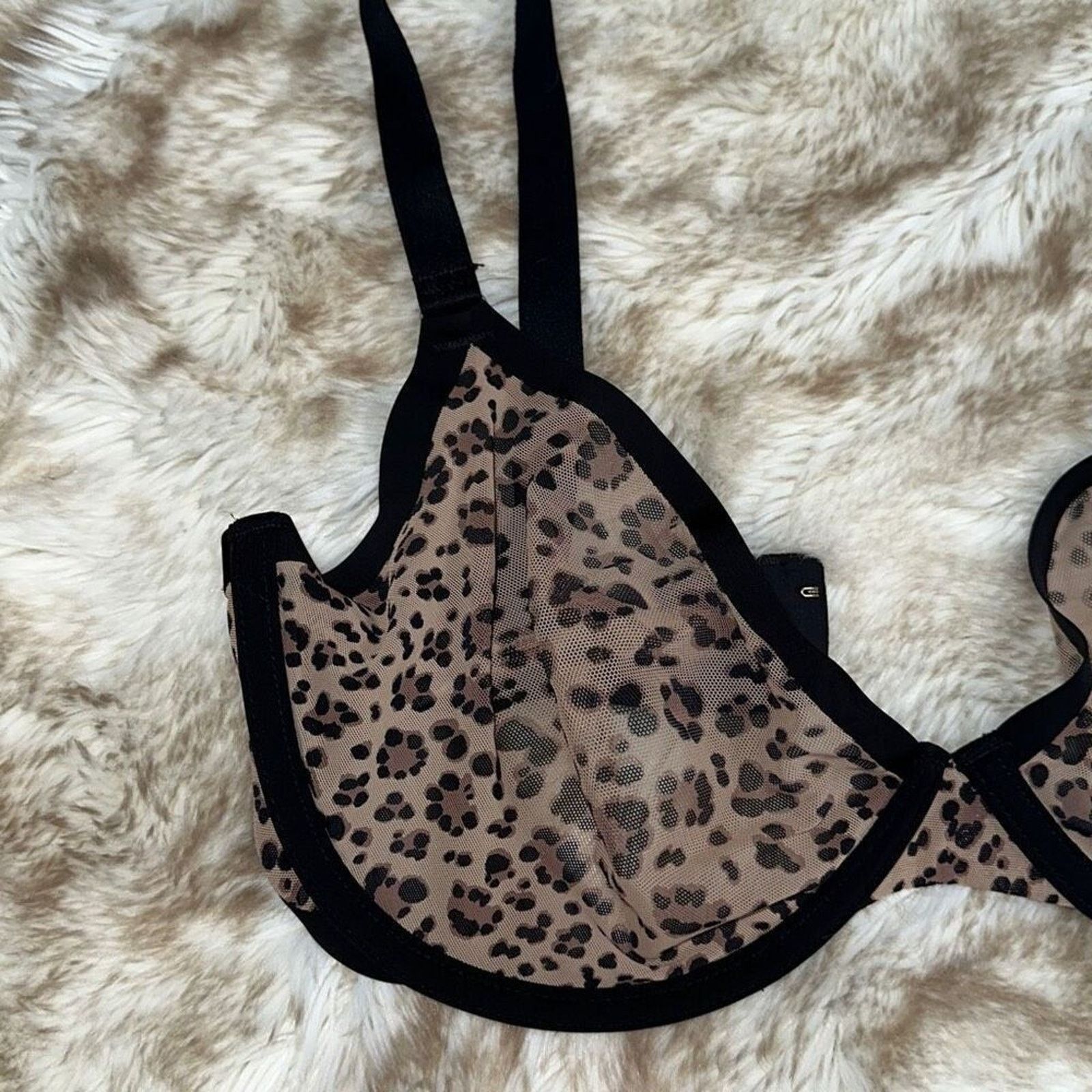 Other CUUP Underwire Mesh Bra in Cheetah Print | Sz 32G Size ONE SIZE - 3 Thumbnail