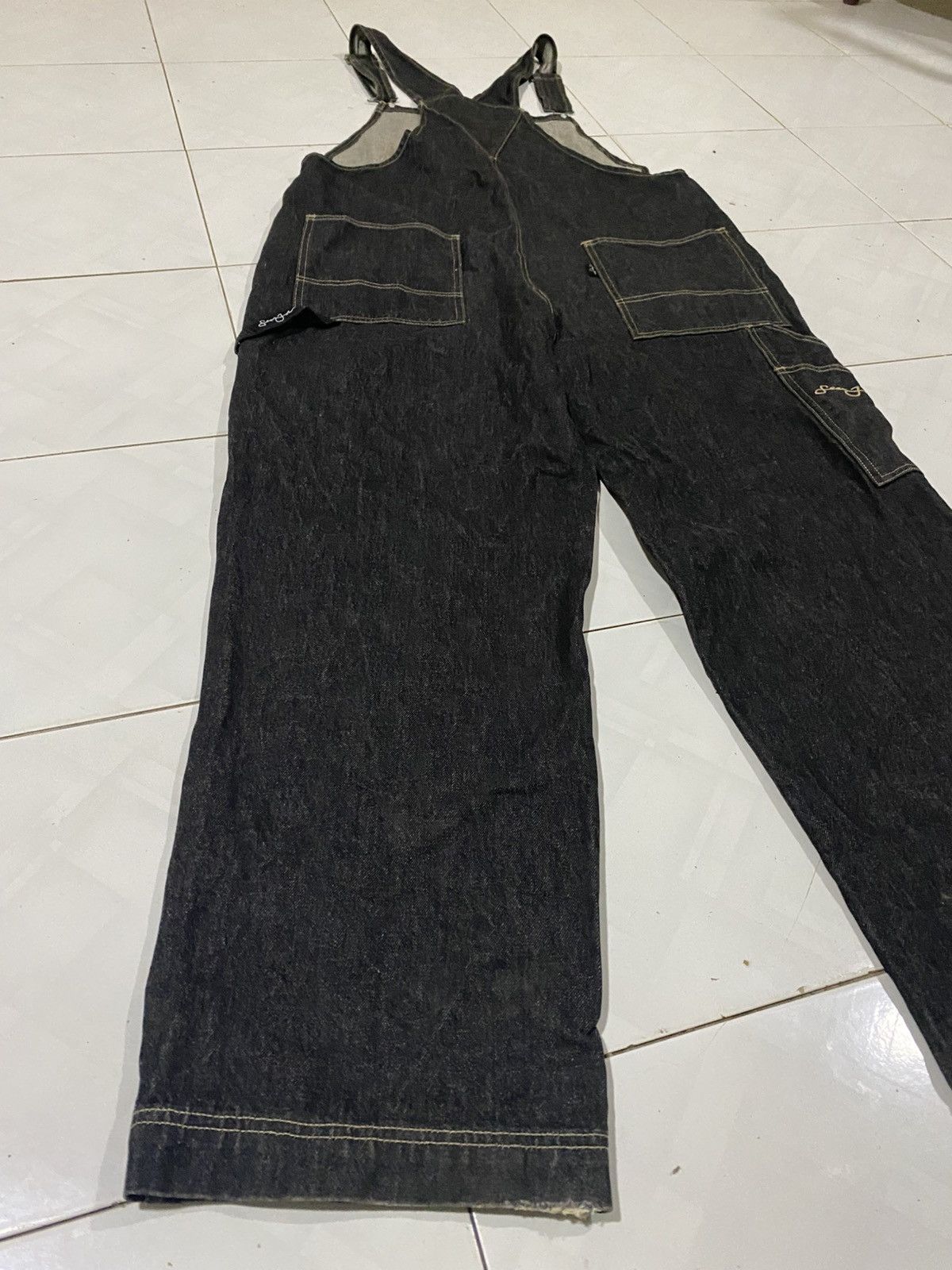 Sean John Y2K Sean John Baggy Carpenter Overalls Denim Size US 41 - 5 Thumbnail
