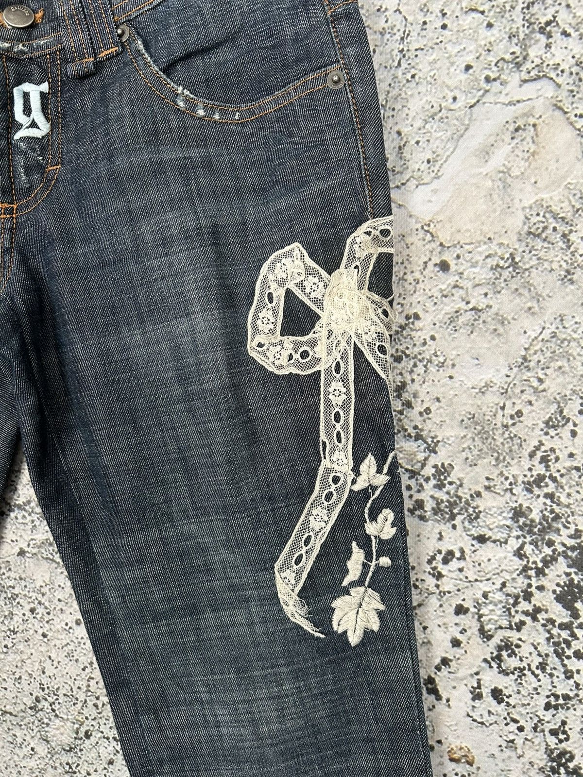 John Galliano Galliano Avant Garde Denim Pants Luxury Alternative Punk Size US 27 - 4 Thumbnail