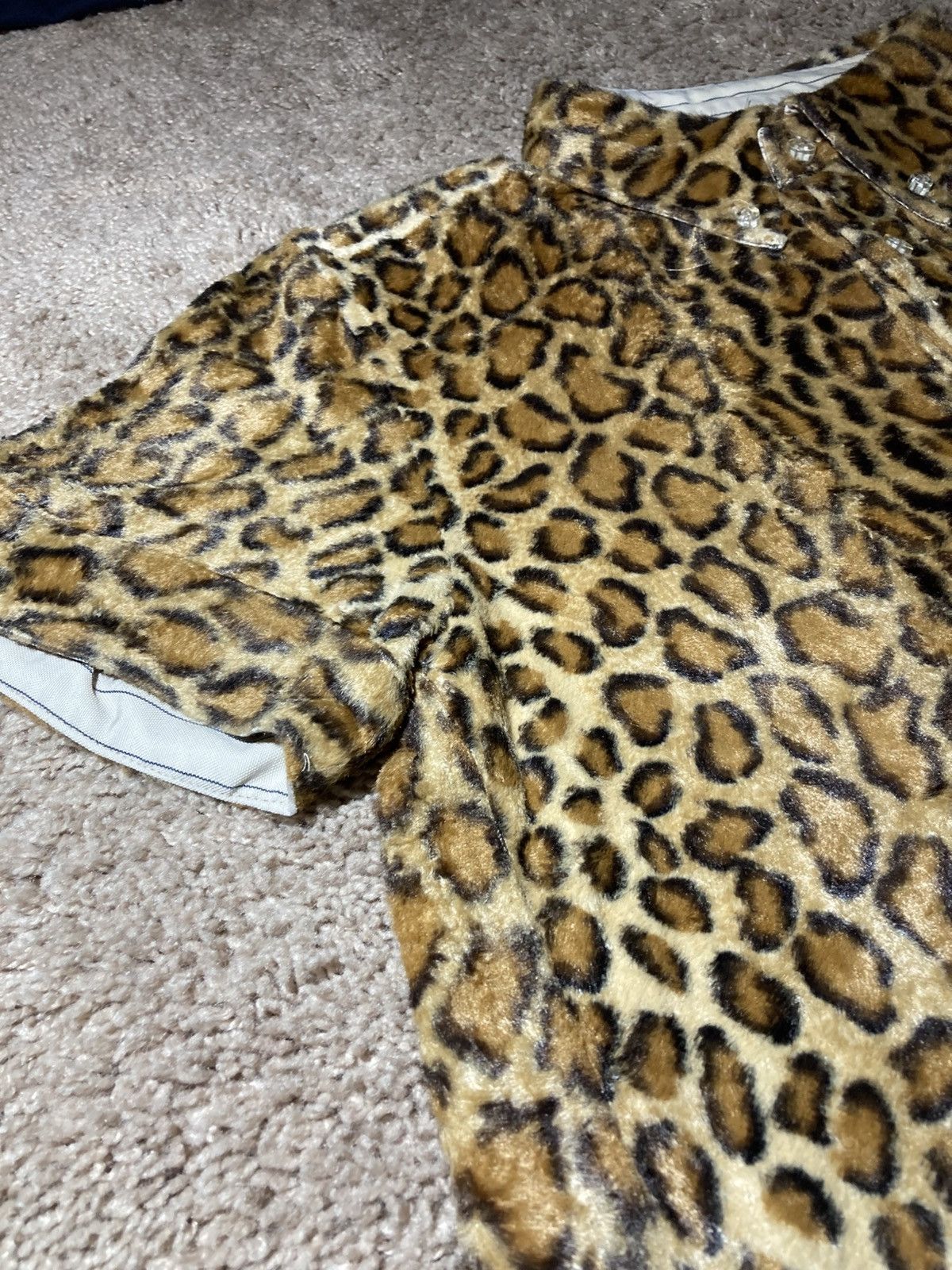 20471120 AW97 20471120 Leopard Button Down Shirt Deep Pile Fleece 90s Size US M / EU 48-50 / 2 - 6 Thumbnail