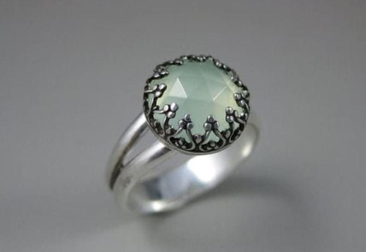 Other Sterling Silver Vintage Green Peridot Retro Ring - Size 7 Size ONE SIZE - 3 Thumbnail