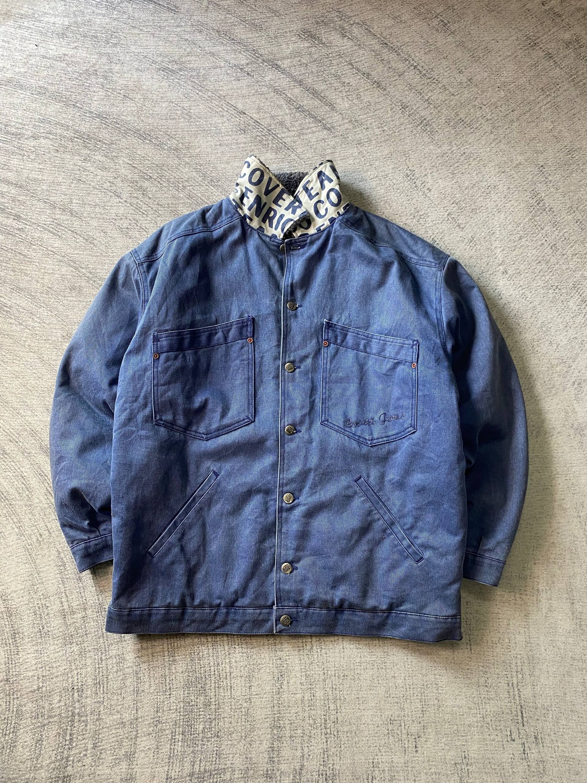 Enrico Coveri Rare Enrico Coveri Archive 80s Logo Lined Denim Jacket Size US XL / EU 56 / 4 - 2 Thumbnail