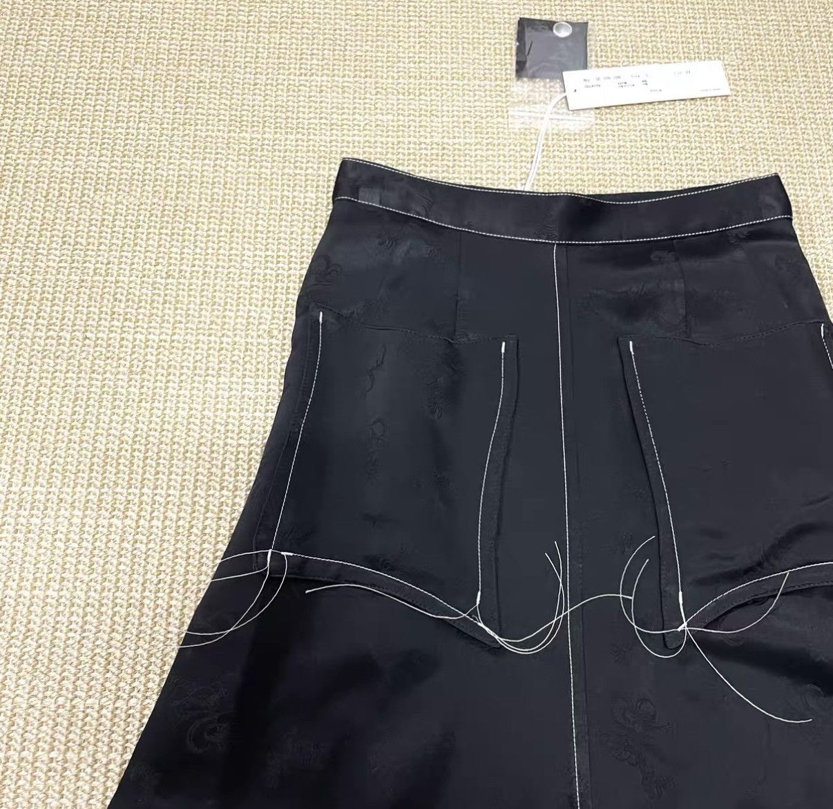 Sulvam Sulvam 22SS Contrast Stitch Jacquard Long Skirt J29 Size S / US 4 / IT 40 - 5 Thumbnail
