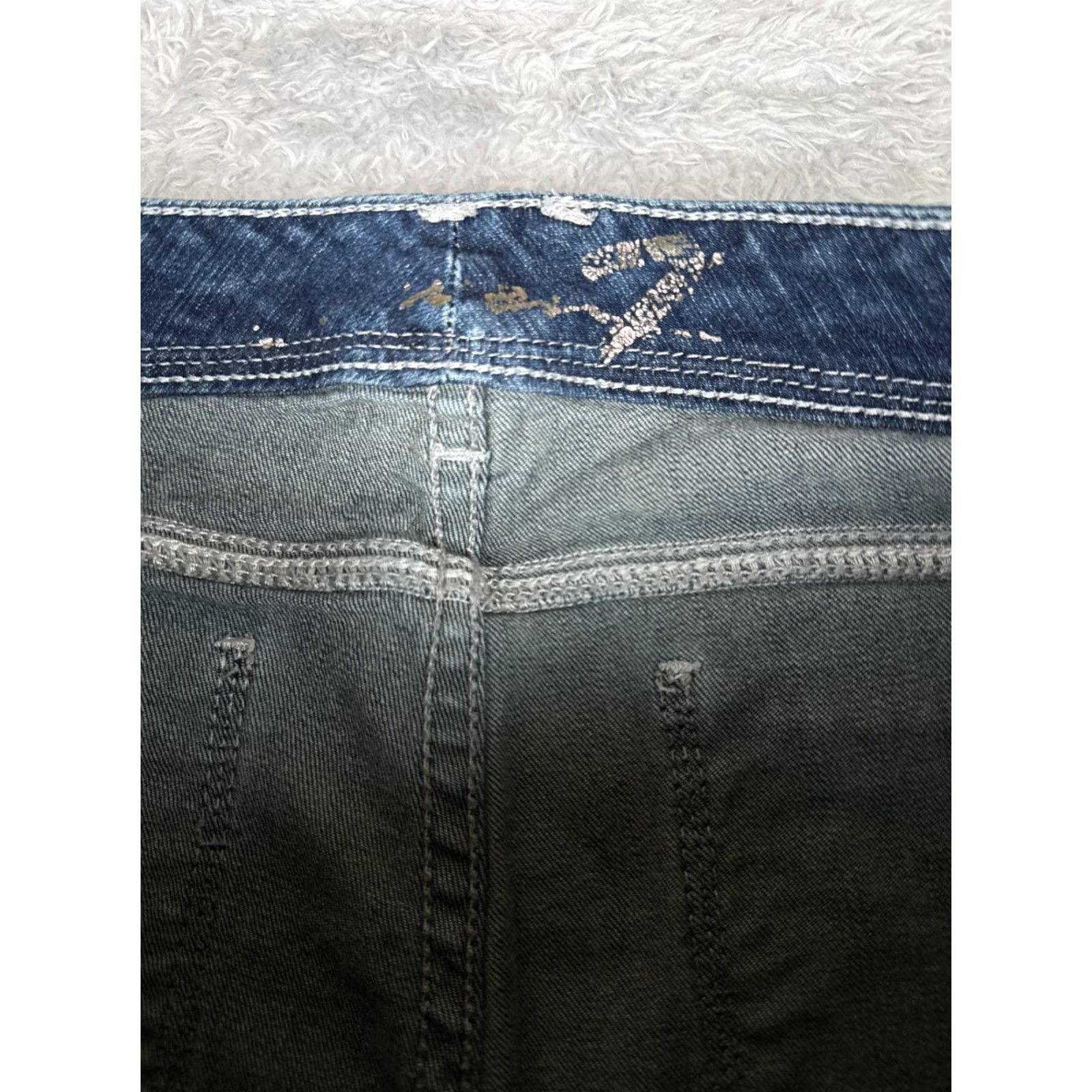 Vintage Seven7 Jeans Women 10 Blue Denim Straight Leg Low Rise Distressed 32x31 Size 32" / US 10 / IT 46 - 6 Thumbnail